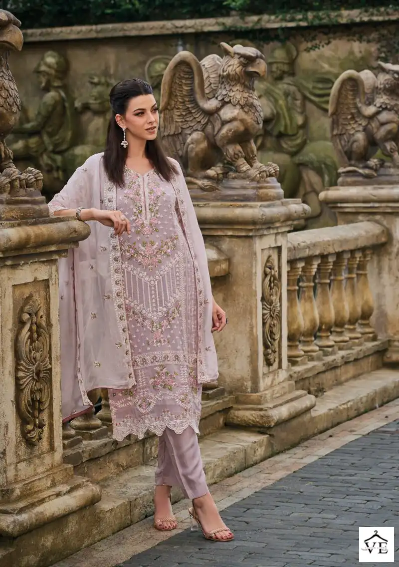 Zaveri Femina Soft Organza Wholesale Readymade Suits Catalog — Wholesale Salwar Suits, MPA wholesale from Surat - Gallery Image 4