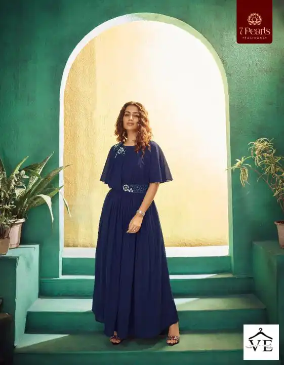 7 Pearls Festiva Gorgette Wholesale Gown Catalog — Wholesale Kurtis, MPA wholesale from Surat - Gallery Image 3