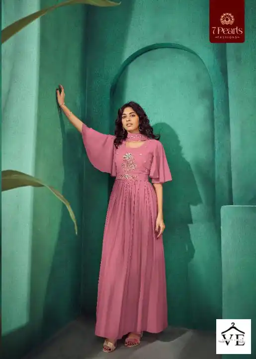 7 Pearls Festiva Gorgette Wholesale Gown Catalog — Wholesale Kurtis, MPA wholesale from Surat — view 5