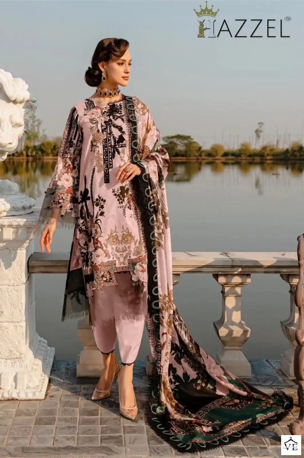 Hazzel Firdous Colours Cotton Wholesale Embroidery Work Pakistani Salwar Suit Catalog — Wholesale Salwar Suits, MPA wholesale from Surat - Gallery Image 2