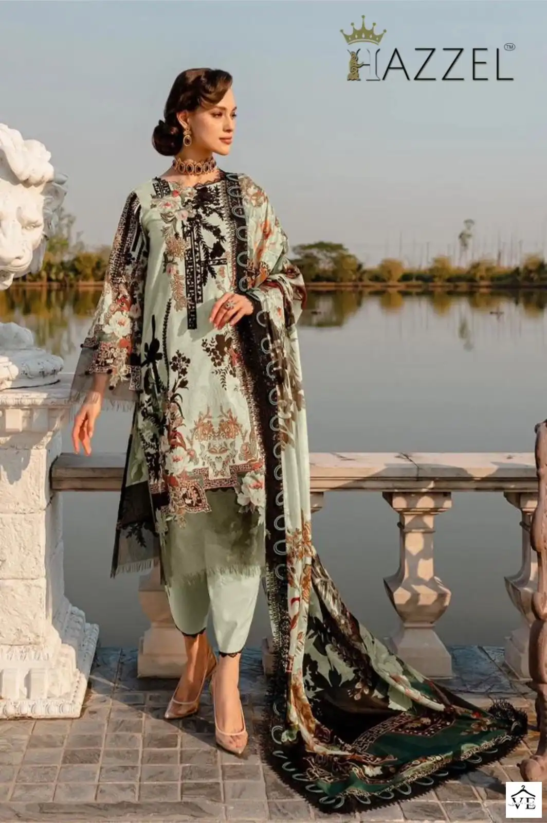 Hazzel Firdous Colours Cotton Wholesale Embroidery Work Pakistani Salwar Suit Catalog — Wholesale Salwar Suits, MPA wholesale from Surat - Gallery Image 3