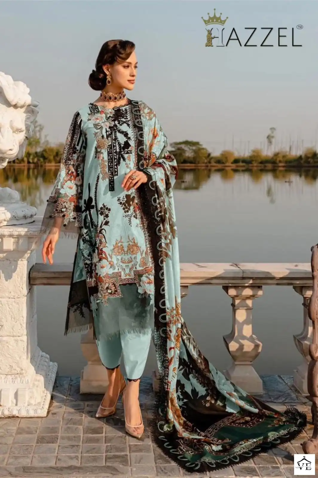 Hazzel Firdous Colours Cotton Wholesale Embroidery Work Pakistani Salwar Suit Catalog — Wholesale Salwar Suits, MPA wholesale from Surat - Gallery Image 4