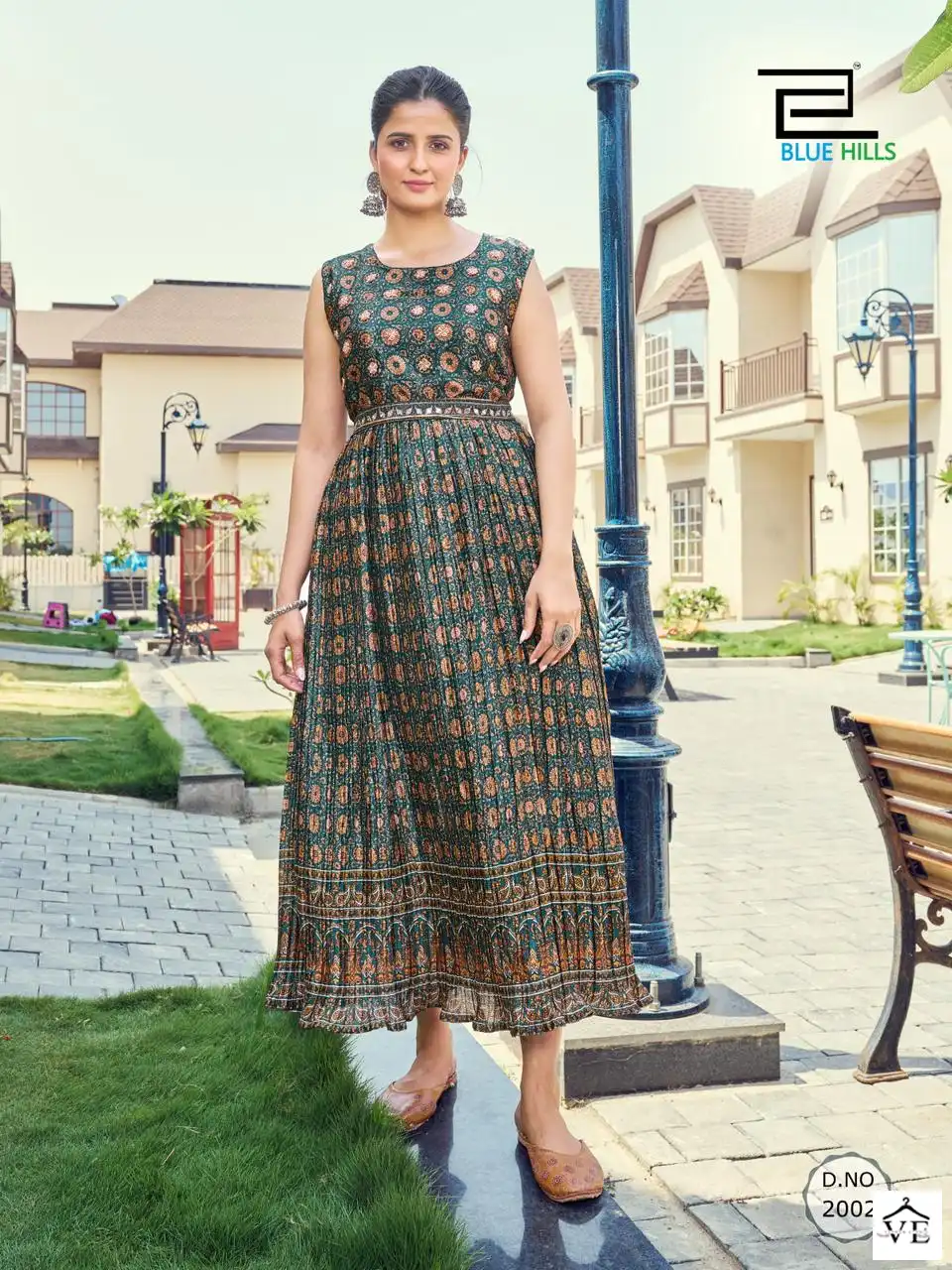Blue Hills Flute Chinon Wholesale Kurti Catalog — Wholesale Kurtis, Blue Hills wholesale from Surat - Gallery Image 5