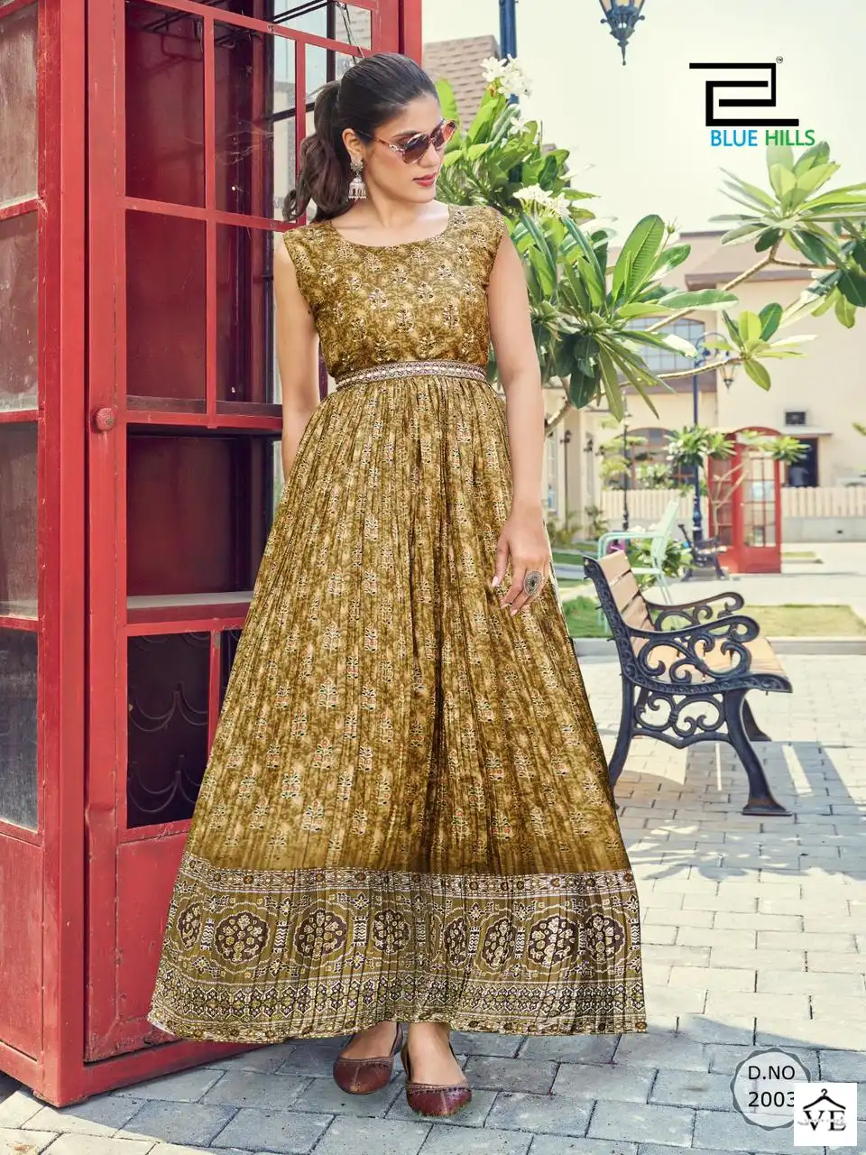 Blue Hills Flute Chinon Wholesale Kurti Catalog — Wholesale Kurtis, Blue Hills wholesale from Surat - Gallery Image 2