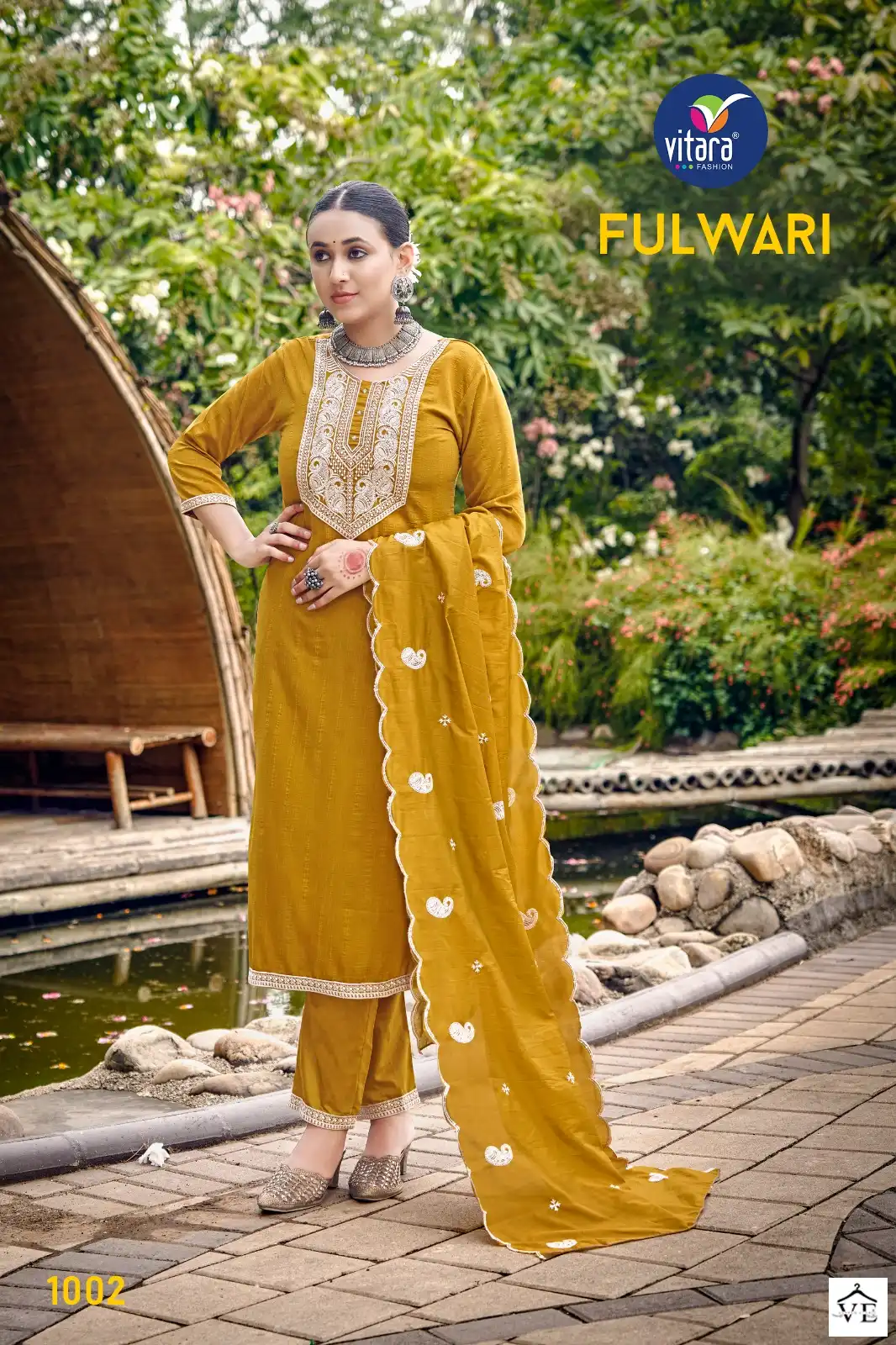 Vitara Fashion Fulwari Viscose Wholesale Readymade Salwar Suit Catalog — Wholesale Salwar Suits, MPA wholesale from Surat - Gallery Image 3