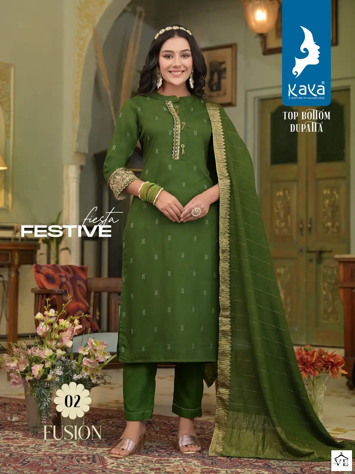 Kaya Fusion Rayon Wholesale Readymade Salwar Suit Catalog — Wholesale Salwar Suits, MPA wholesale from Surat - Gallery Image 2