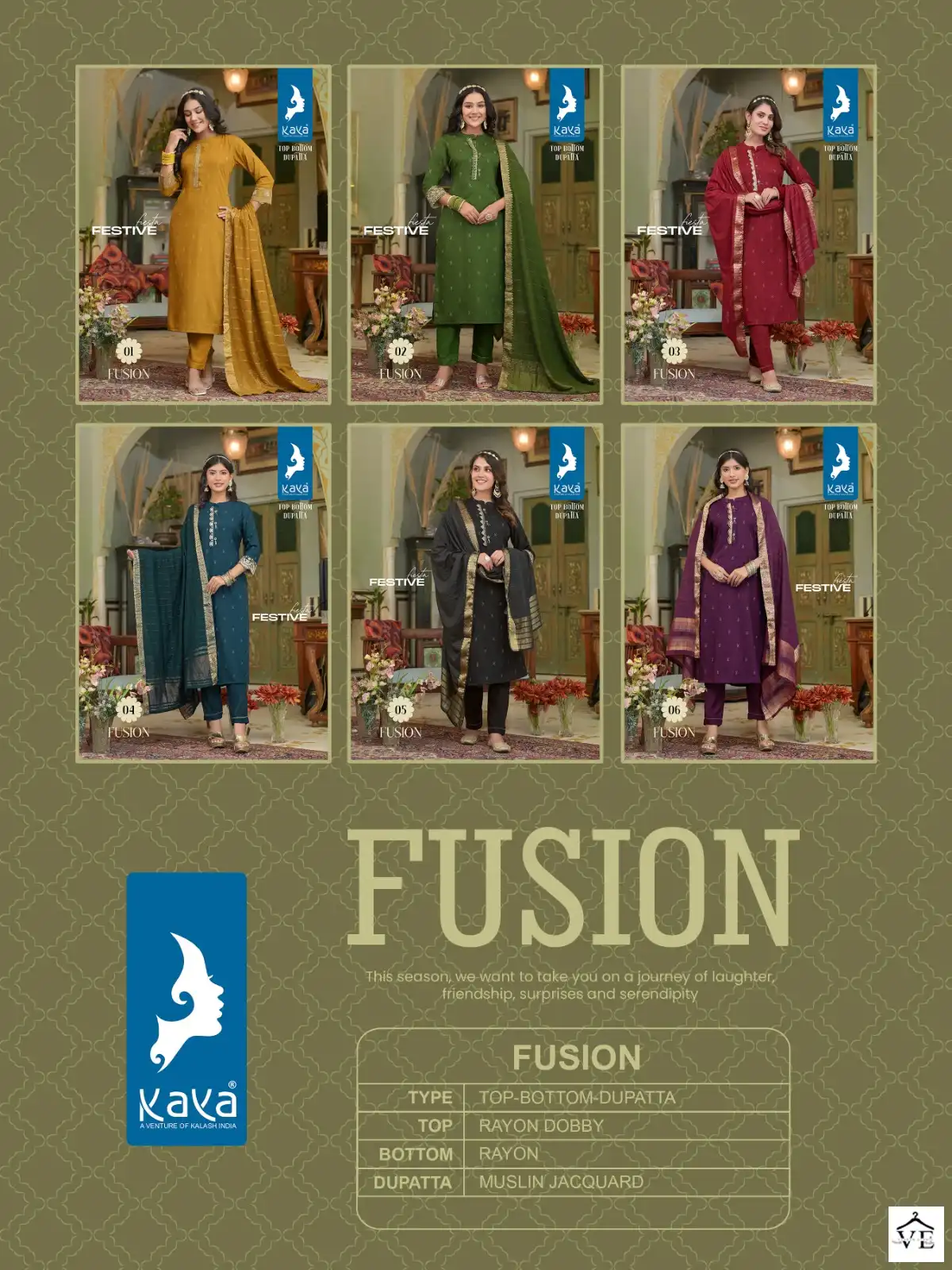 Kaya Fusion Rayon Wholesale Readymade Salwar Suit Catalog — Wholesale Salwar Suits, MPA wholesale from Surat — view 7