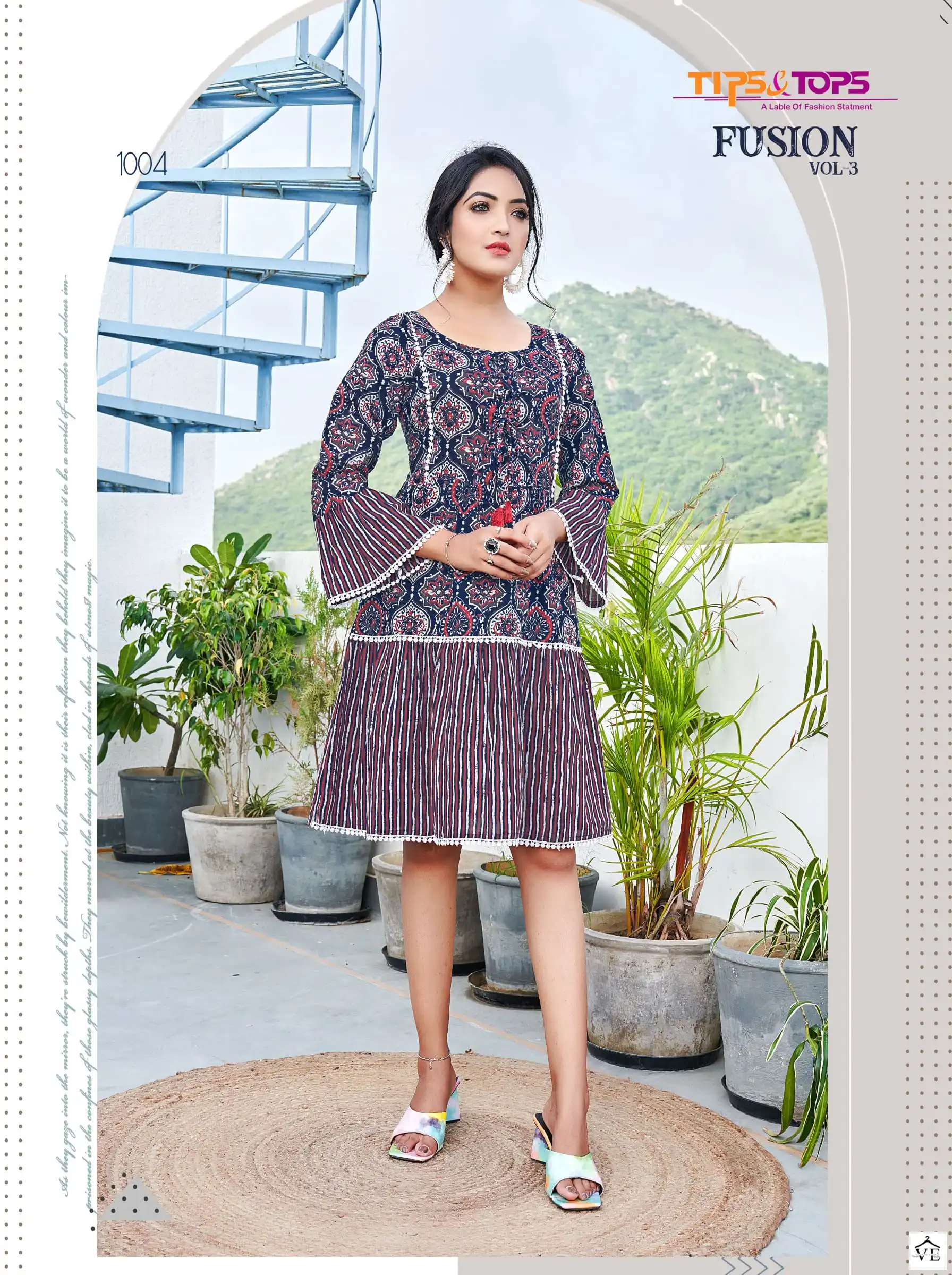 Tips & Tops Fusion Vol 03 Cotton Print Wholesale Fancy Kurtis Catalog — Wholesale Kurtis, MPA wholesale from Surat - Gallery Image 2