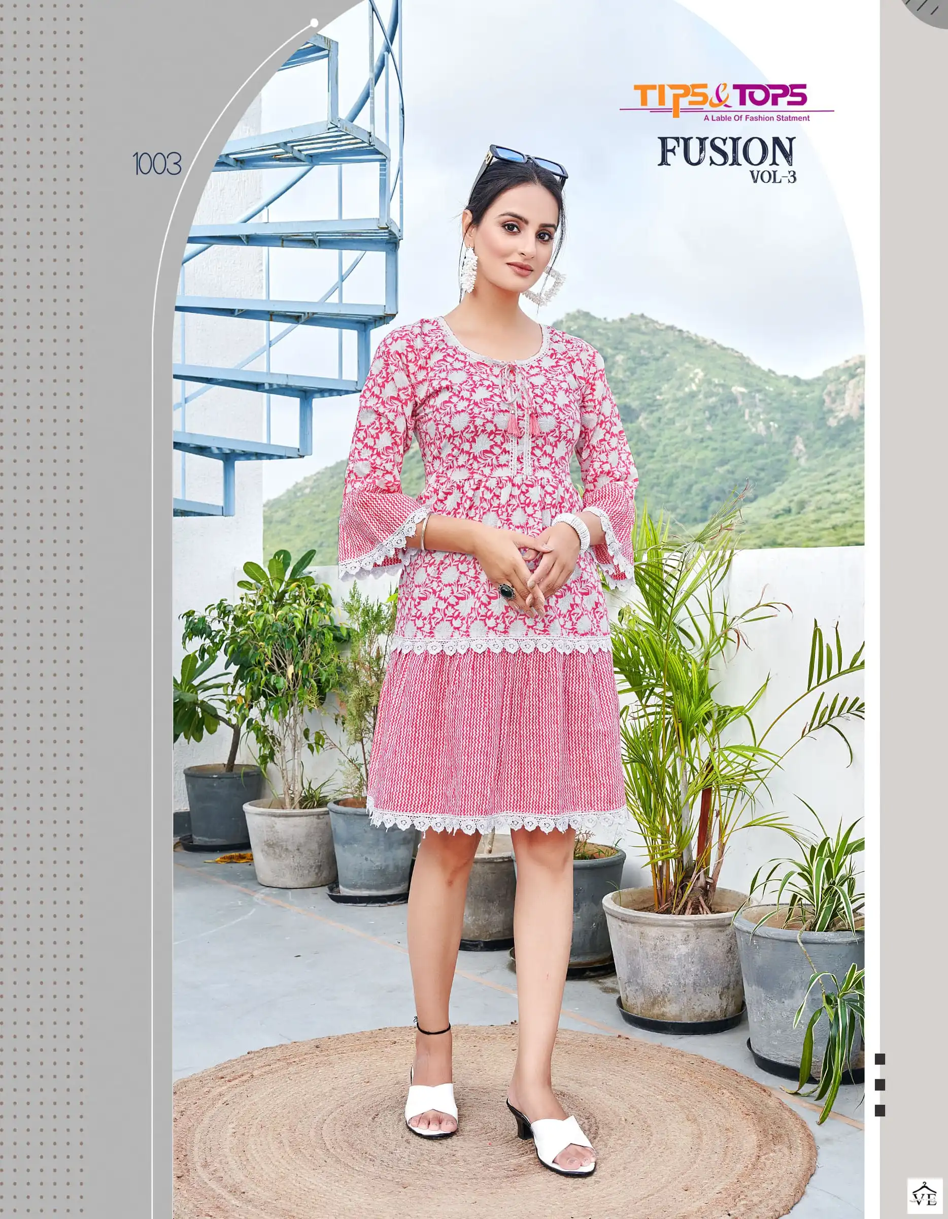 Tips & Tops Fusion Vol 03 Cotton Print Wholesale Fancy Kurtis Catalog — Wholesale Kurtis, MPA wholesale from Surat - Gallery Image 3