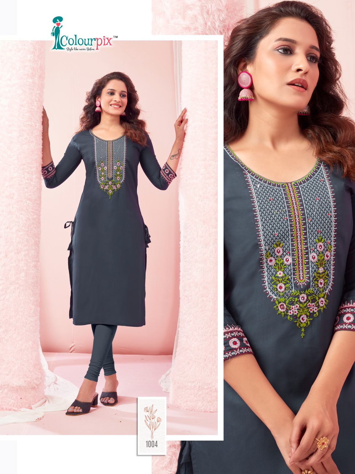Colourpix Five Star Fancy Heavy Rayon Wholesale Fancy Kurtis Catalog — Wholesale Kurtis, MPA wholesale from Surat - Gallery Image 4