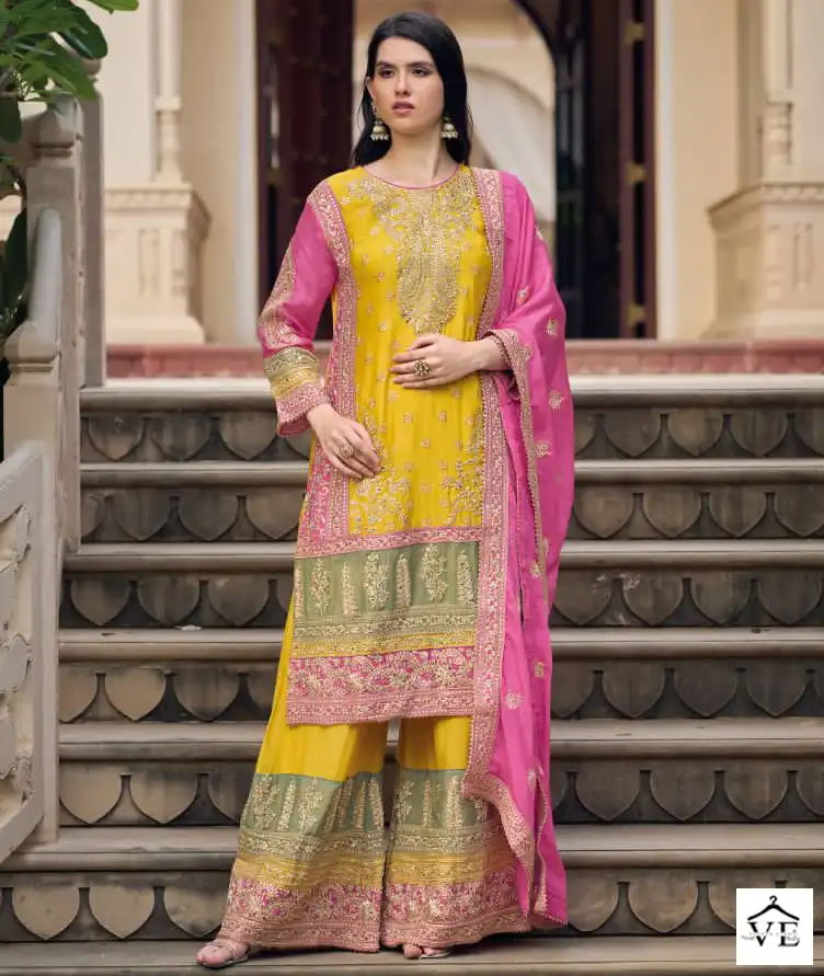 Your Choice Galaxy Pure Chinon Wholesale Designer Readymade Salwar Suit Catalog — Wholesale Salwar Suits, MPA wholesale from Surat — view 1