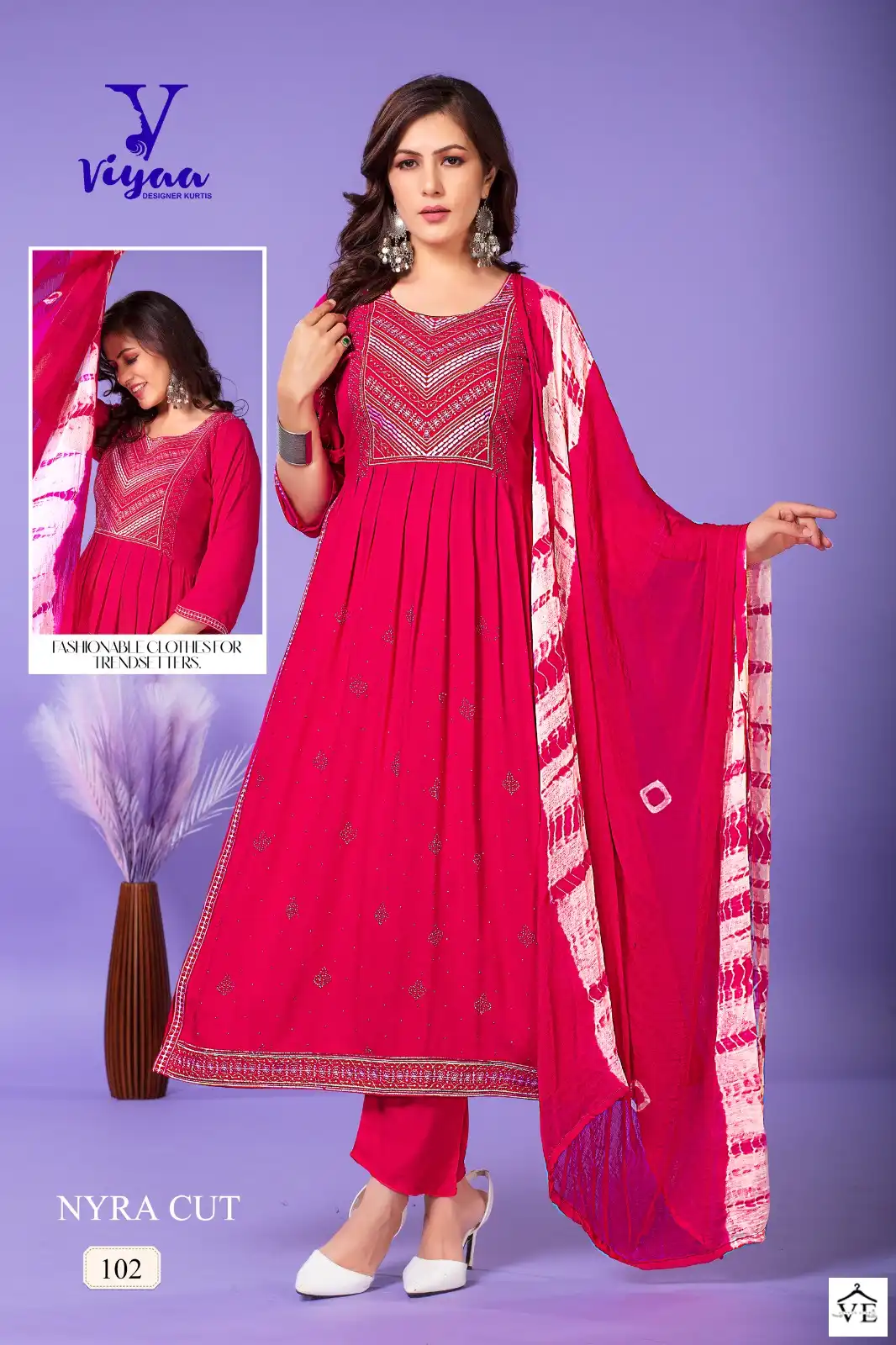 Viyaa Designer Glamour V1 Pure Rayon Wholesale Readymade Salwar Suit Catalog — Wholesale Salwar Suits, MPA wholesale from Surat - Gallery Image 7