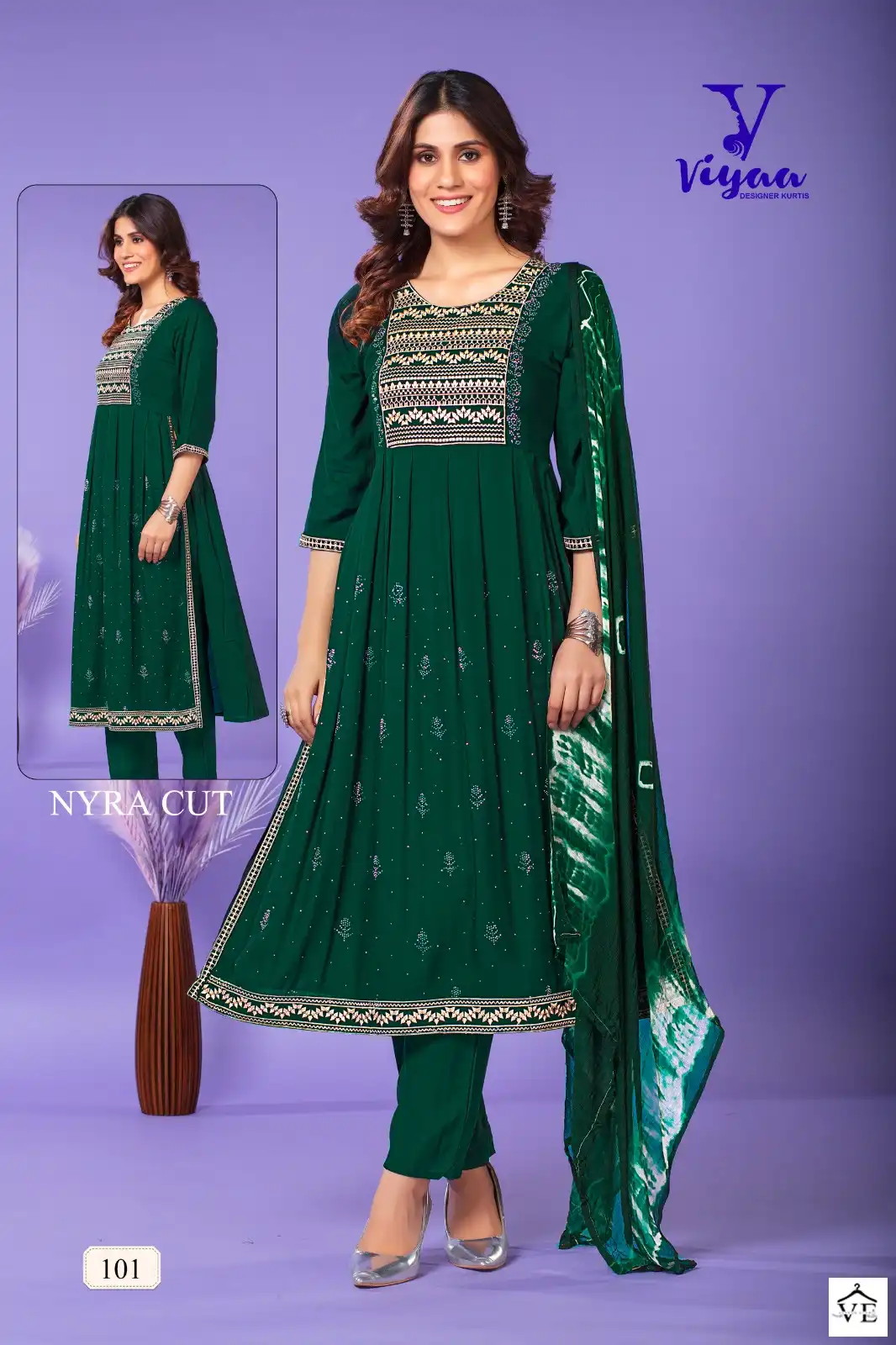 Viyaa Designer Glamour V1 Pure Rayon Wholesale Readymade Salwar Suit Catalog — Wholesale Salwar Suits, MPA wholesale from Surat - Gallery Image 8