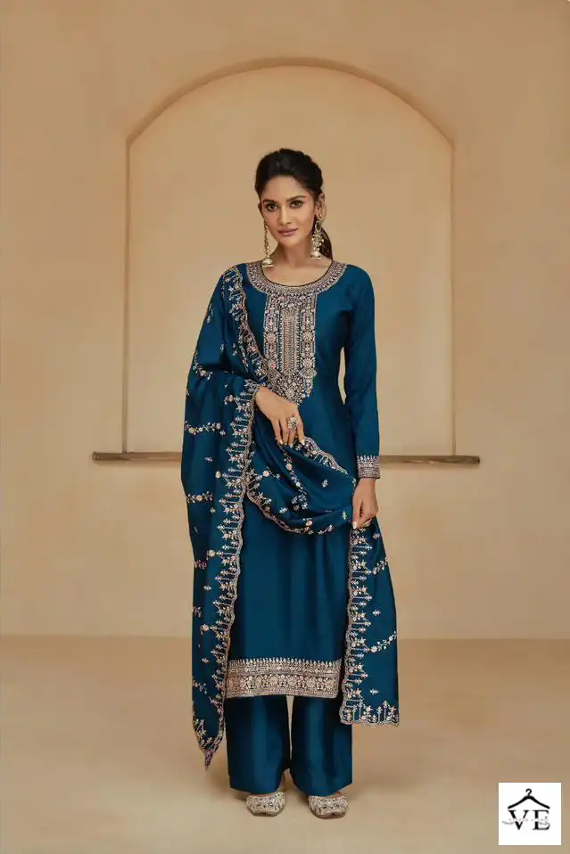 Aashirwad Glory Myntra Silk Wholesale Designer Suits Catalog — Wholesale Salwar Suits, Aashirwad Creation wholesale from Surat - Gallery Image 4