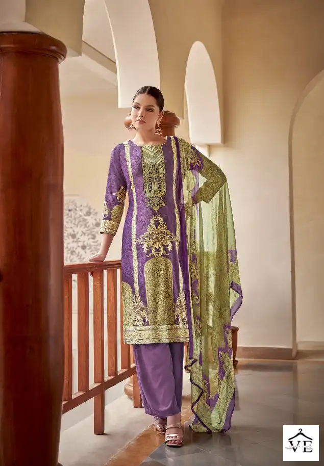 Z.S.M. Golden Velvet Original Velvet Wholesale Heavy Winter Wear Suits Catalog — Wholesale Salwar Suits, MPA wholesale from Surat - Gallery Image 3