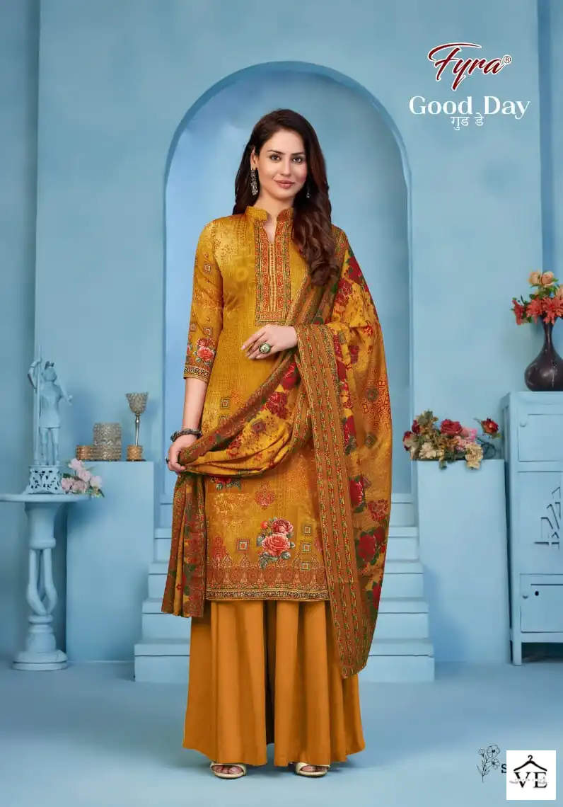 Fyra Good Day Vol 6 Cotton Wholesale Warovski Work Salwar Suit Catalog — Wholesale Salwar Suits, MPA wholesale from Surat — view 10