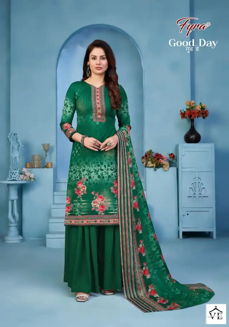 Fyra Good Day Vol 6 Cotton Wholesale Warovski Work Salwar Suit Catalog — Wholesale Salwar Suits, MPA wholesale from Surat — view 2
