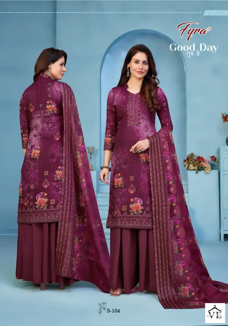 Fyra Good Day Vol 6 Cotton Wholesale Warovski Work Salwar Suit Catalog — Wholesale Salwar Suits, MPA wholesale from Surat — view 5