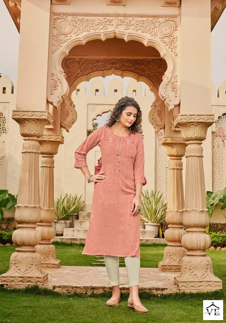 Kalaroop Gravity Heavy Rayon Wholesale Designer Kurtis Catalog — Wholesale Kurtis, MPA wholesale from Surat - Gallery Image 2