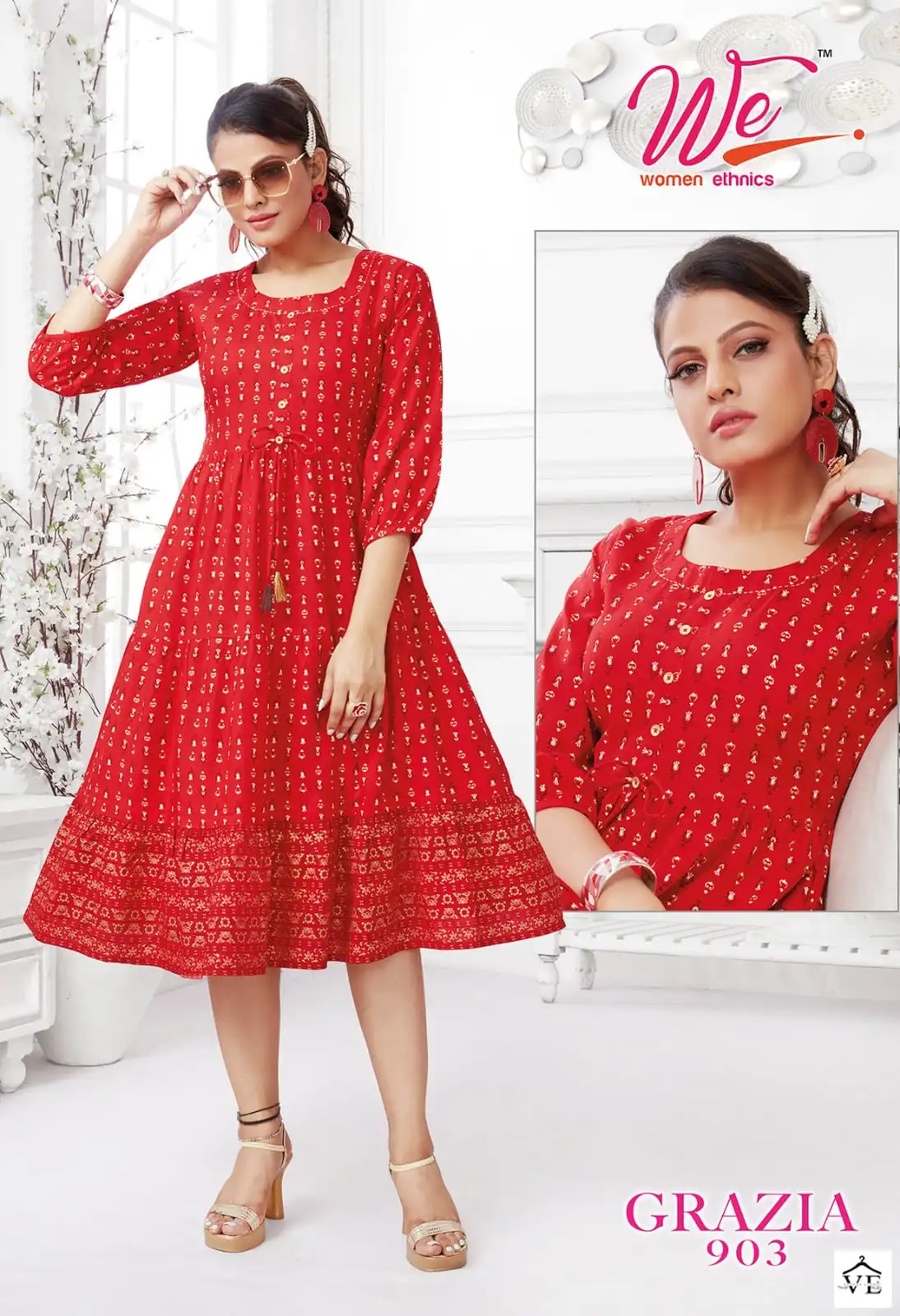 We Grazia Fancy Rayon Wholesale Kurtis Catalog — Wholesale Kurtis, MPA wholesale from Surat - Gallery Image 2