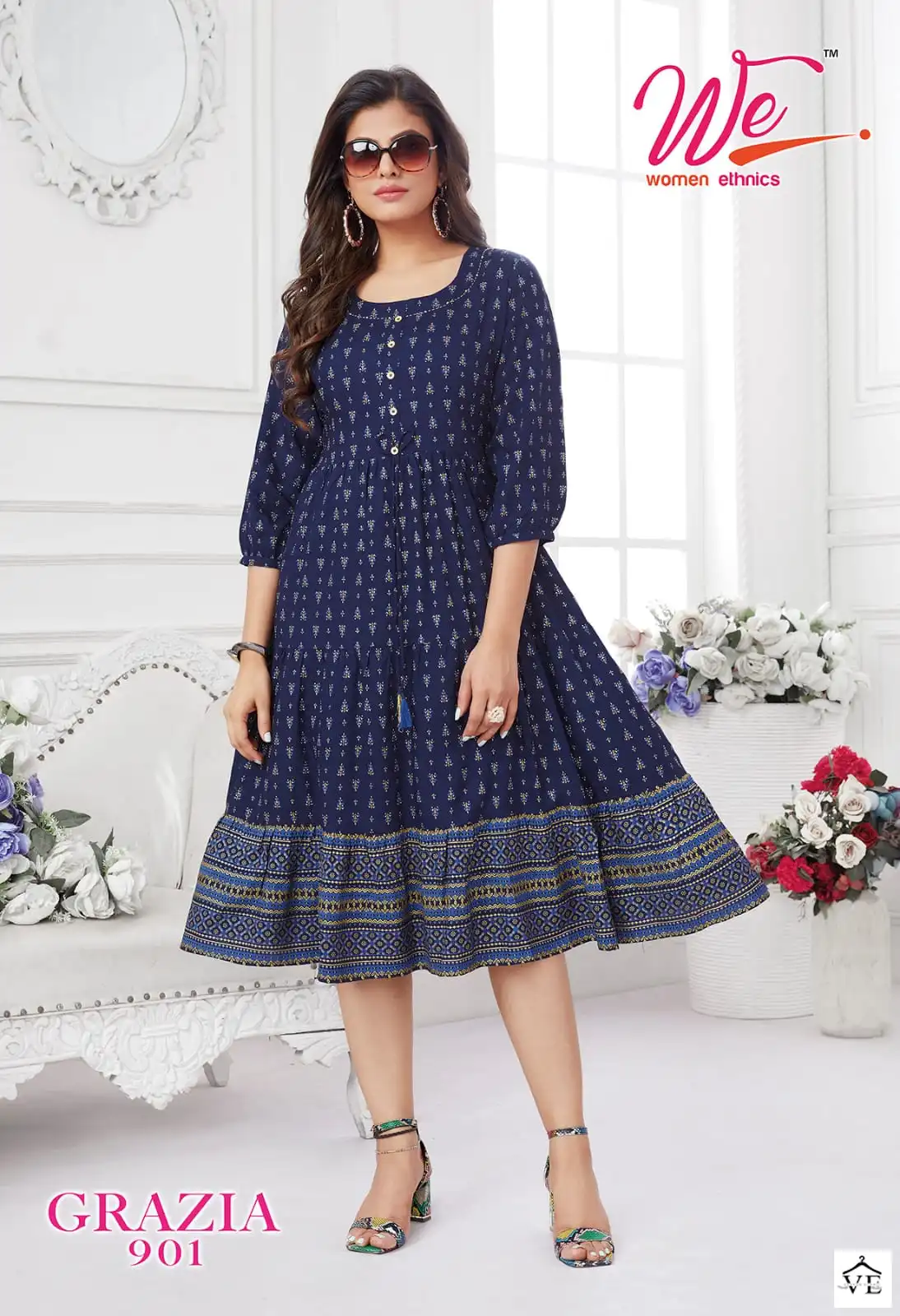 We Grazia Fancy Rayon Wholesale Kurtis Catalog — Wholesale Kurtis, MPA wholesale from Surat - Gallery Image 3