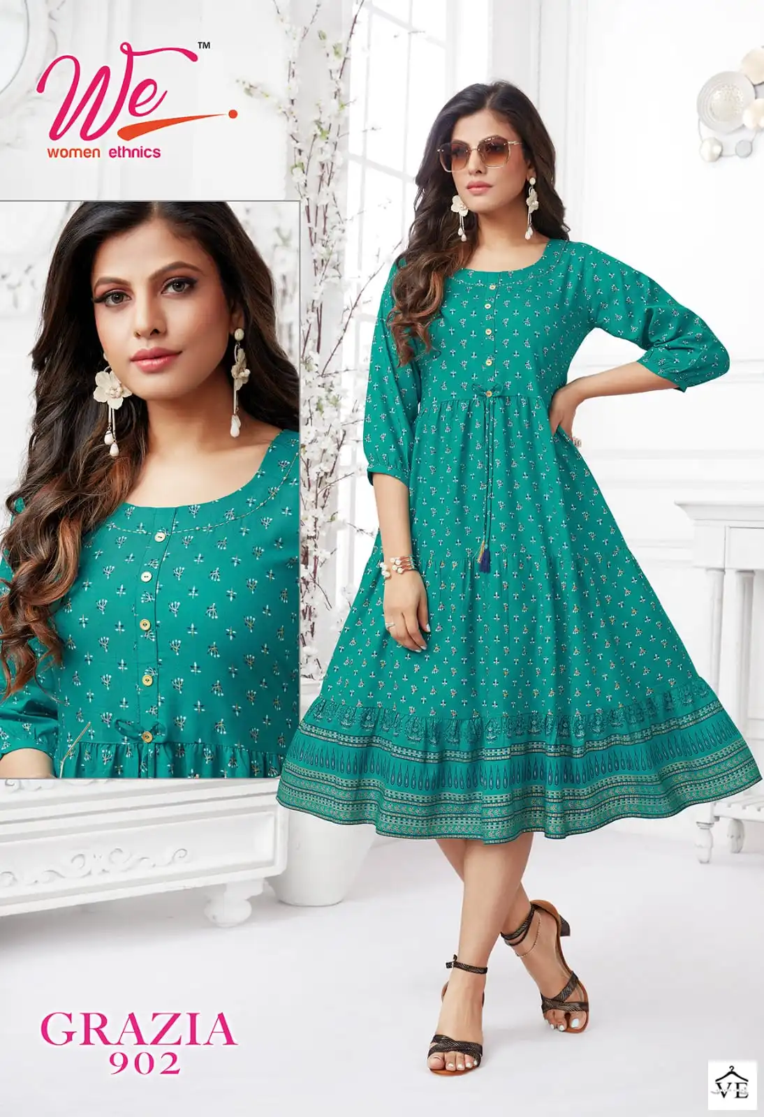We Grazia Fancy Rayon Wholesale Kurtis Catalog — Wholesale Kurtis, MPA wholesale from Surat - Gallery Image 4