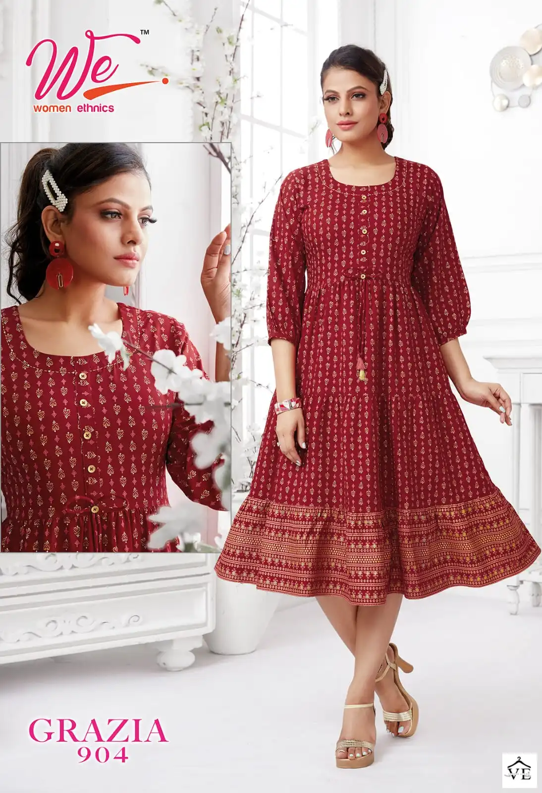 We Grazia Fancy Rayon Wholesale Kurtis Catalog — Wholesale Kurtis, MPA wholesale from Surat - Gallery Image 5