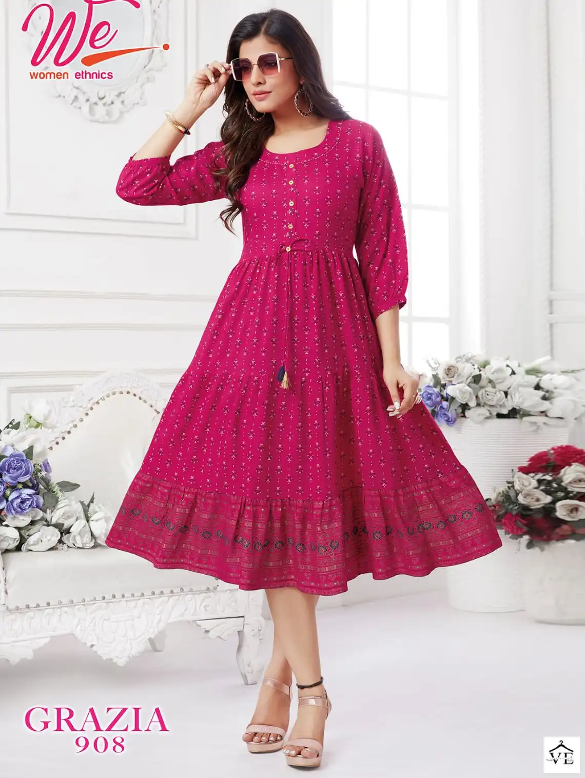 We Grazia Fancy Rayon Wholesale Kurtis Catalog — Wholesale Kurtis, MPA wholesale from Surat — view 1