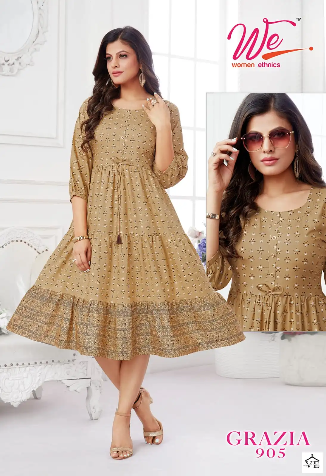 We Grazia Fancy Rayon Wholesale Kurtis Catalog — Wholesale Kurtis, MPA wholesale from Surat - Gallery Image 7