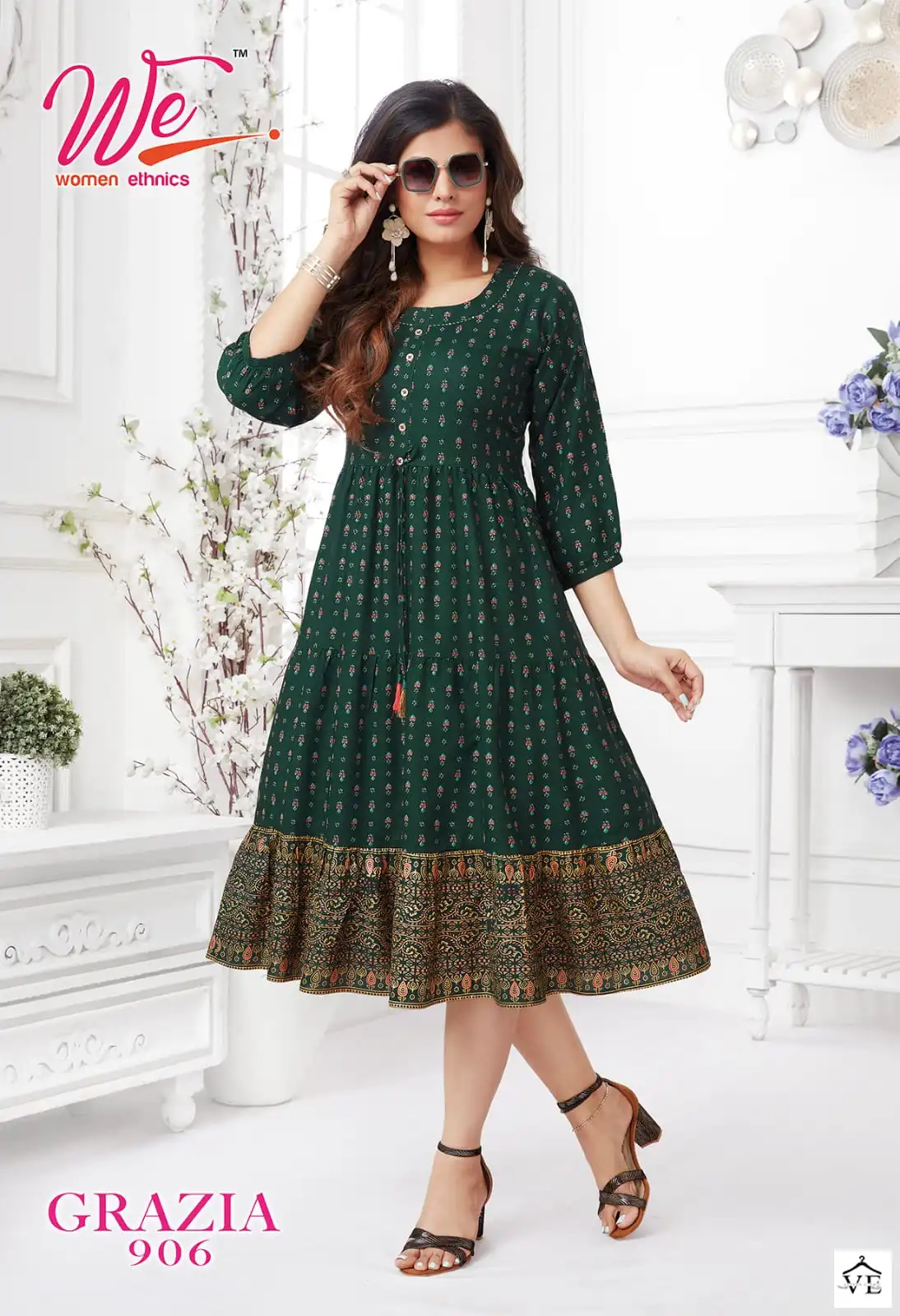We Grazia Fancy Rayon Wholesale Kurtis Catalog — Wholesale Kurtis, MPA wholesale from Surat - Gallery Image 8