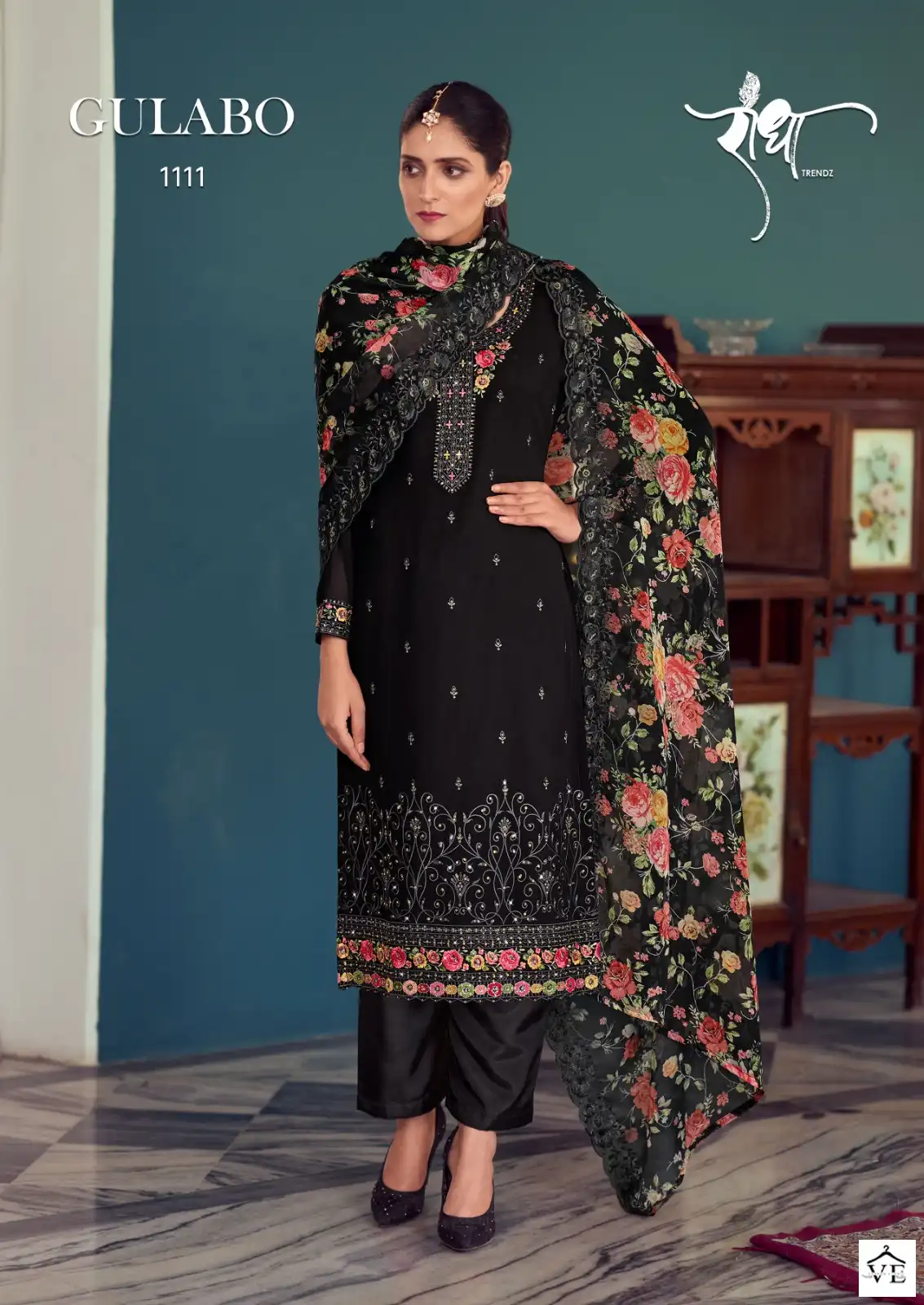Radha Trendz Gulabo Georgette Wholesale Designer Suits Catalog — Wholesale Salwar Suits, MPA wholesale from Surat - Gallery Image 5