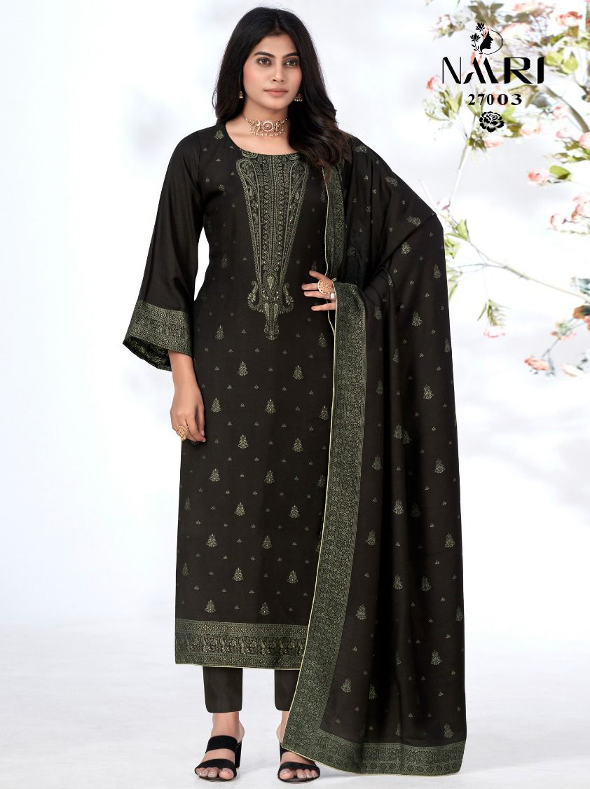Naari Gulkand Pure Viscous Pashmina Wholesale Designer Winter Wear Salwar Suit Catalog — Wholesale Salwar Suits, MPA wholesale from Surat — view 1