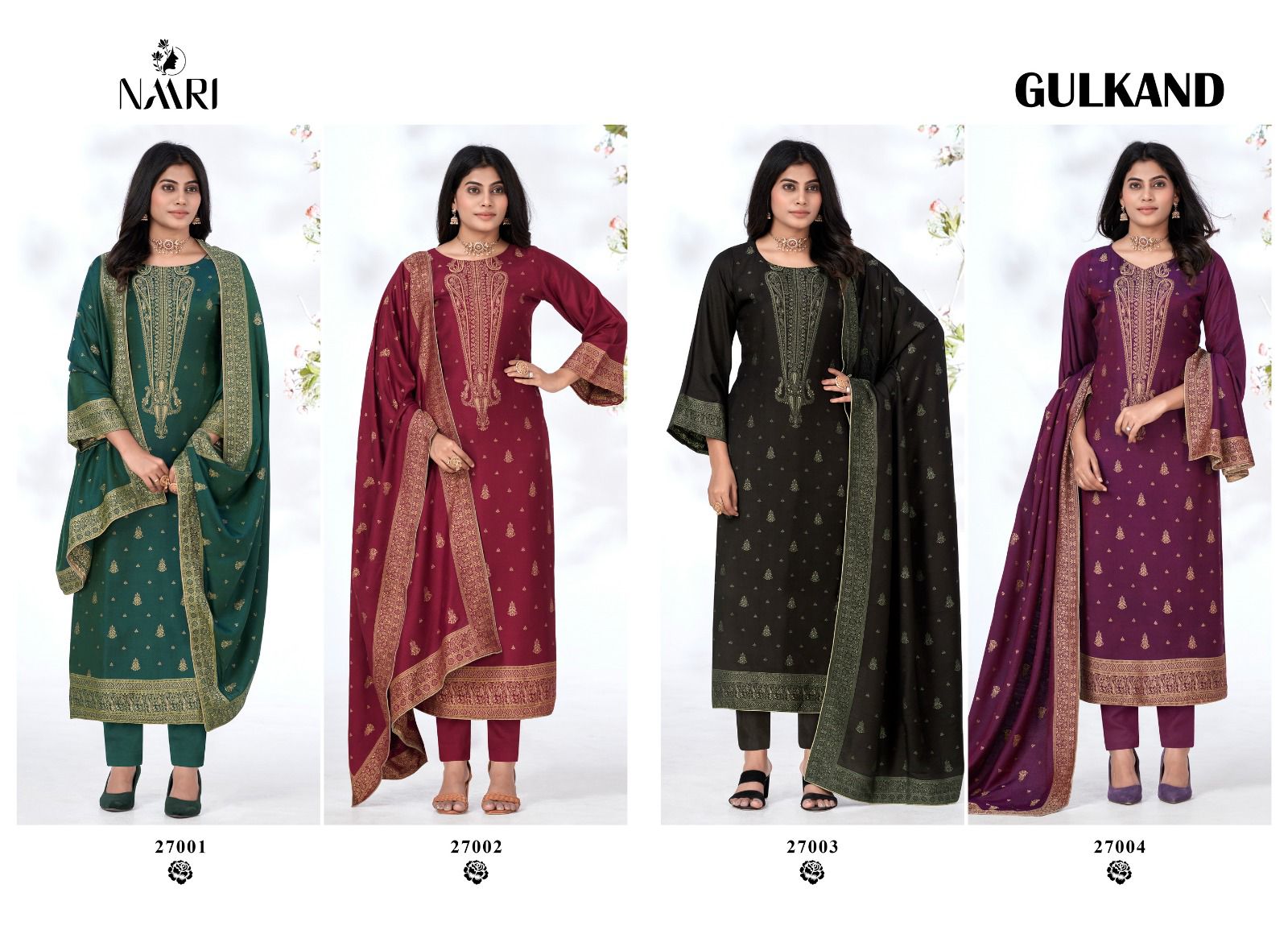 Naari Gulkand Pure Viscous Pashmina Wholesale Designer Winter Wear Salwar Suit Catalog — Wholesale Salwar Suits, MPA wholesale from Surat — view 5