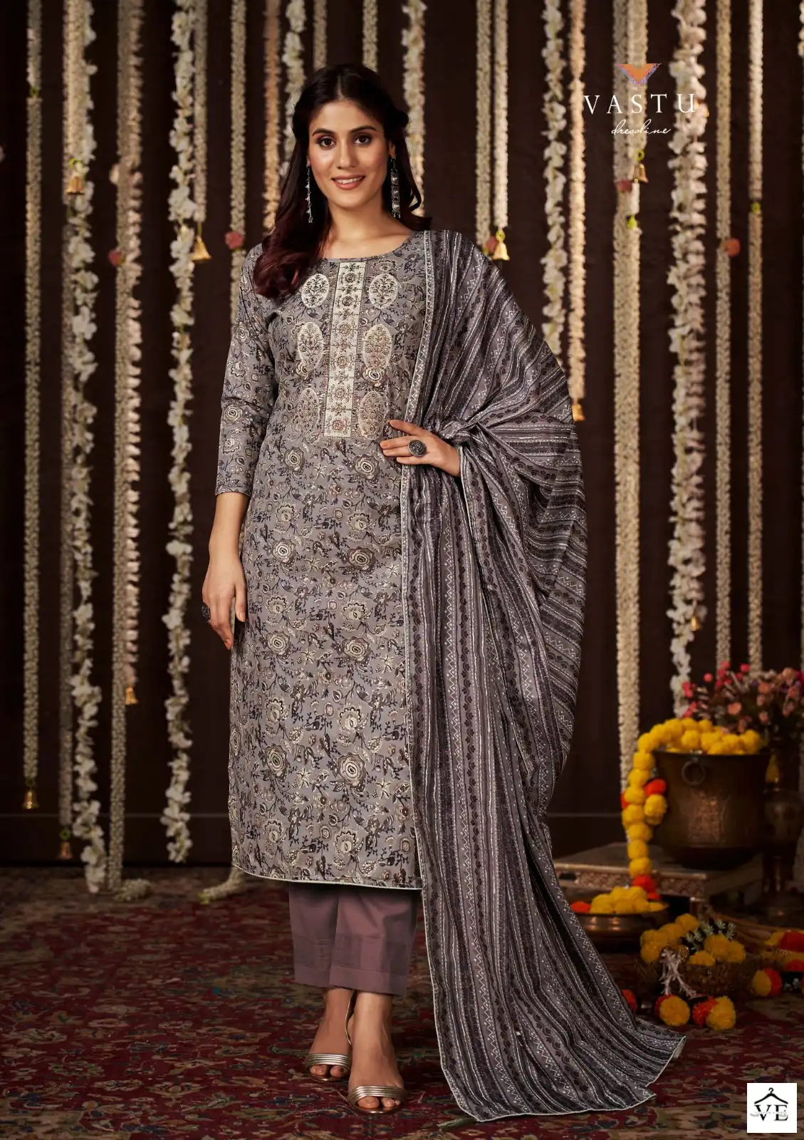 Vastu Tex Gulmohar Vol 1 Lawn Cotton Wholesale Fancy Work Salwar Suit Catalog — Wholesale Salwar Suits, MPA wholesale from Surat - Gallery Image 5