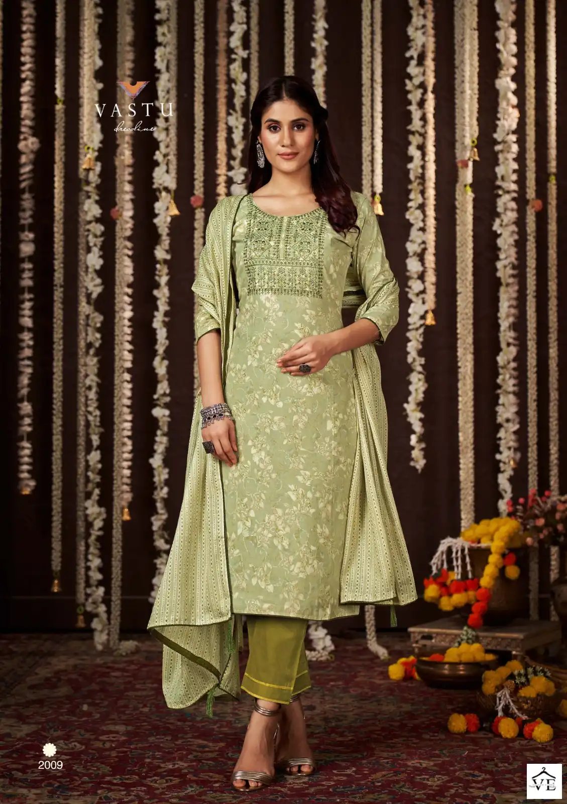 Vastu Tex Gulmohar Vol 1 Lawn Cotton Wholesale Fancy Work Salwar Suit Catalog — Wholesale Salwar Suits, MPA wholesale from Surat - Gallery Image 9