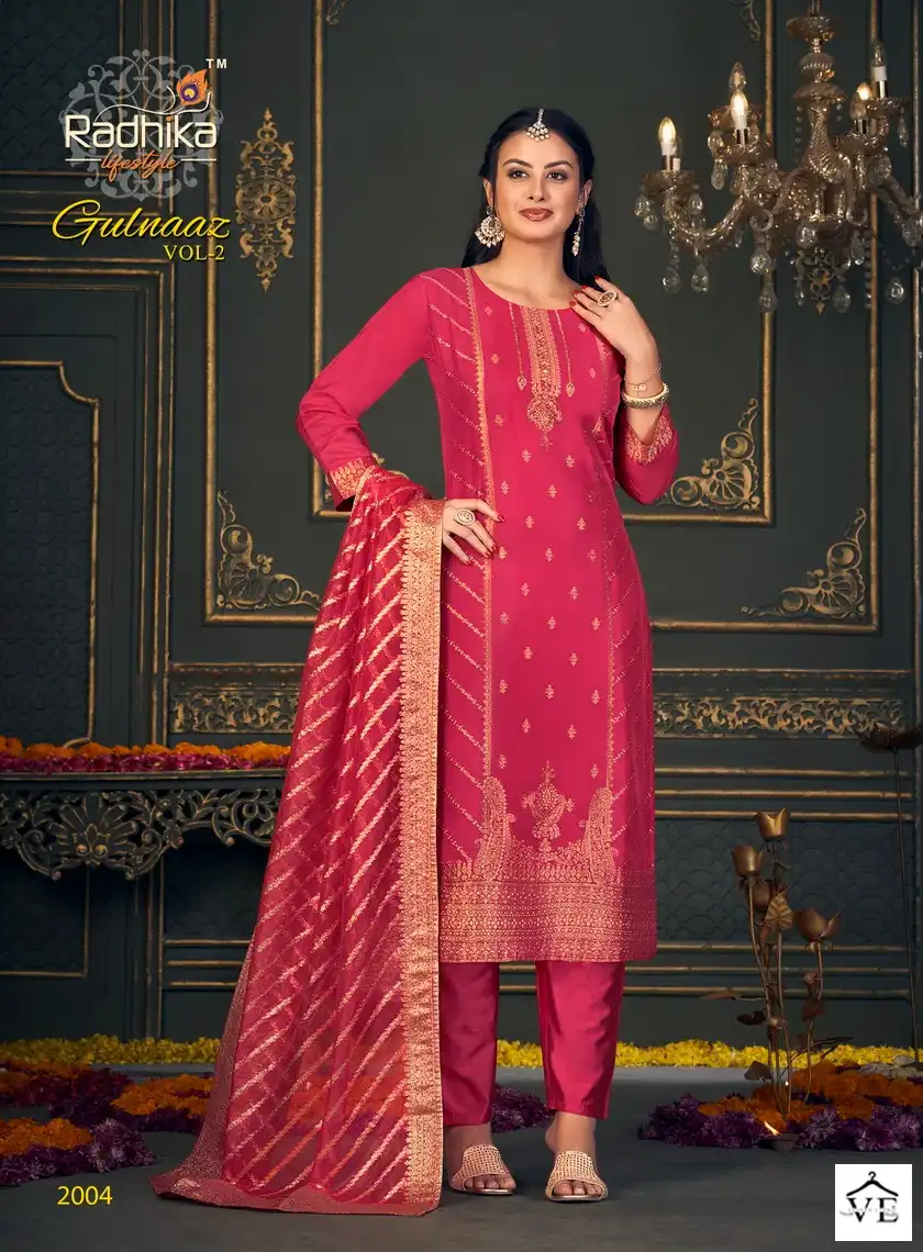 Radhika Lifestyle Gulnaaz Vol 2 Organza Wholesale Hand Work Designer Readymade Salwar Suit Catalog — Wholesale Salwar Suits, MPA wholesale from Surat - Gallery Image 4