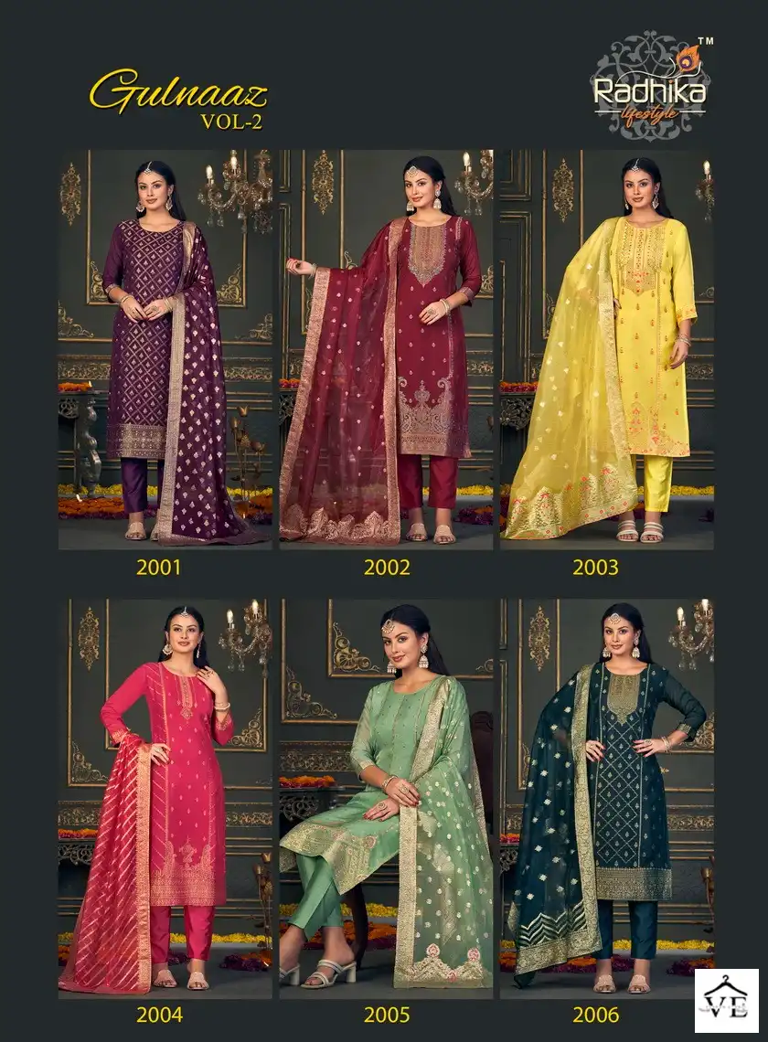 Radhika Lifestyle Gulnaaz Vol 2 Organza Wholesale Hand Work Designer Readymade Salwar Suit Catalog — Wholesale Salwar Suits, MPA wholesale from Surat — view 6