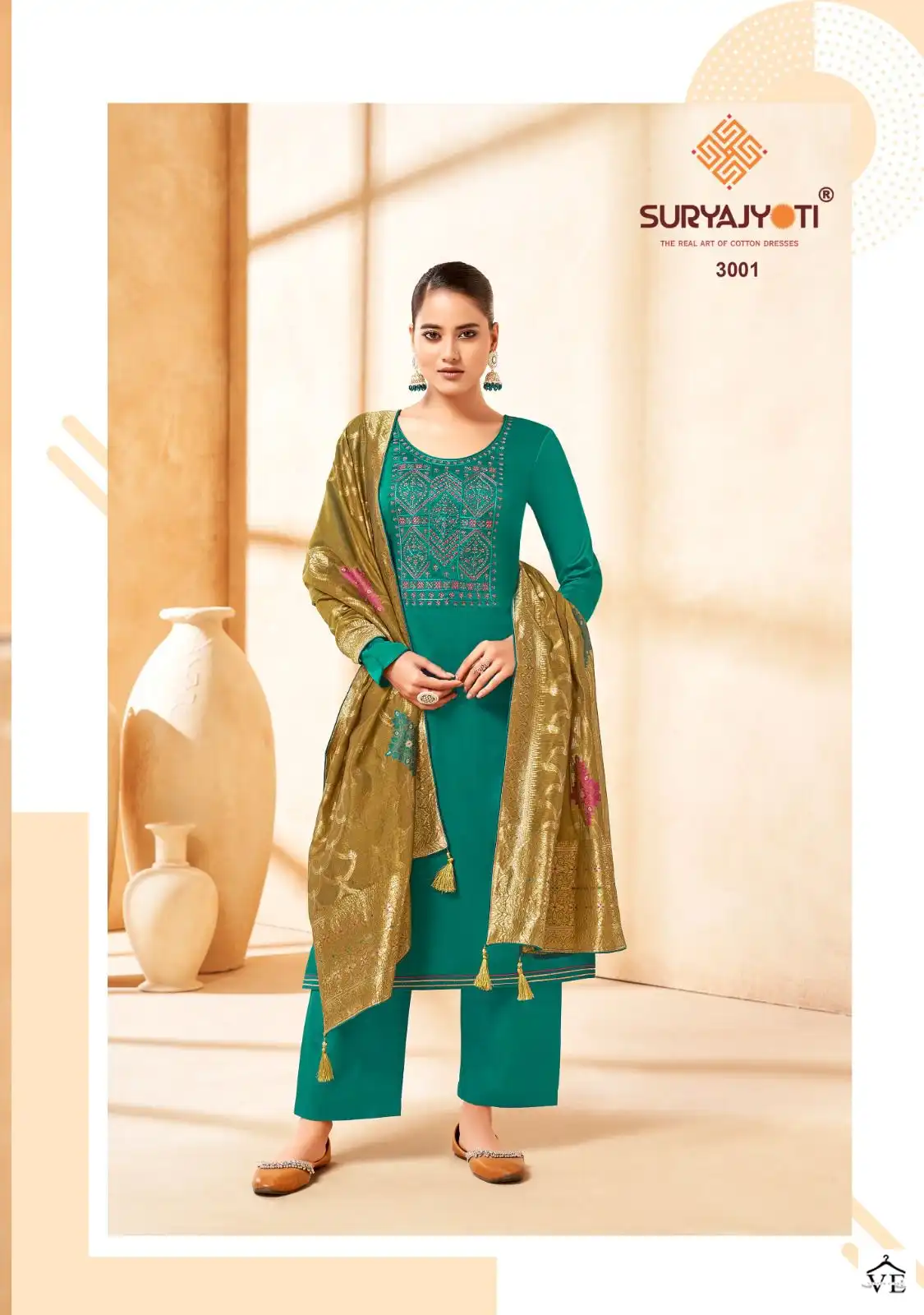 Suryajyoti Guzarish Vol 3 Jam Satin Wholesale Neck Embroidery Work Salwar Suit Catalog — Wholesale Salwar Suits, MPA wholesale from Surat - Gallery Image 2