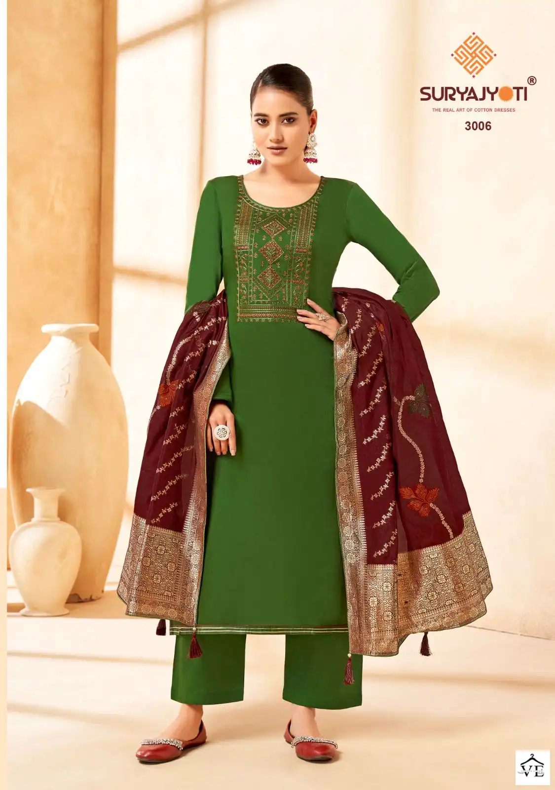 Suryajyoti Guzarish Vol 3 Jam Satin Wholesale Neck Embroidery Work Salwar Suit Catalog — Wholesale Salwar Suits, MPA wholesale from Surat - Gallery Image 6