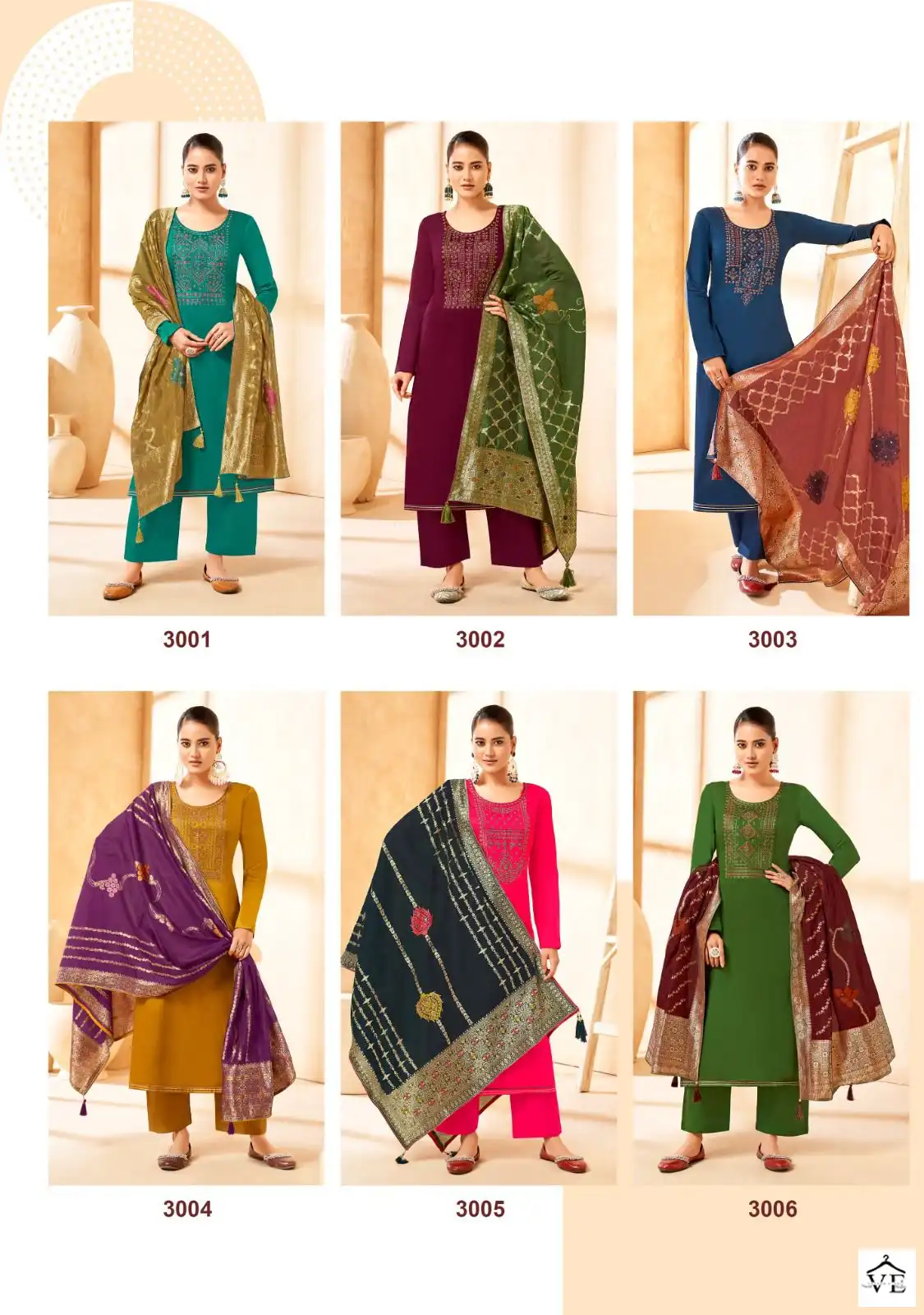 Suryajyoti Guzarish Vol 3 Jam Satin Wholesale Neck Embroidery Work Salwar Suit Catalog — Wholesale Salwar Suits, MPA wholesale from Surat — view 7