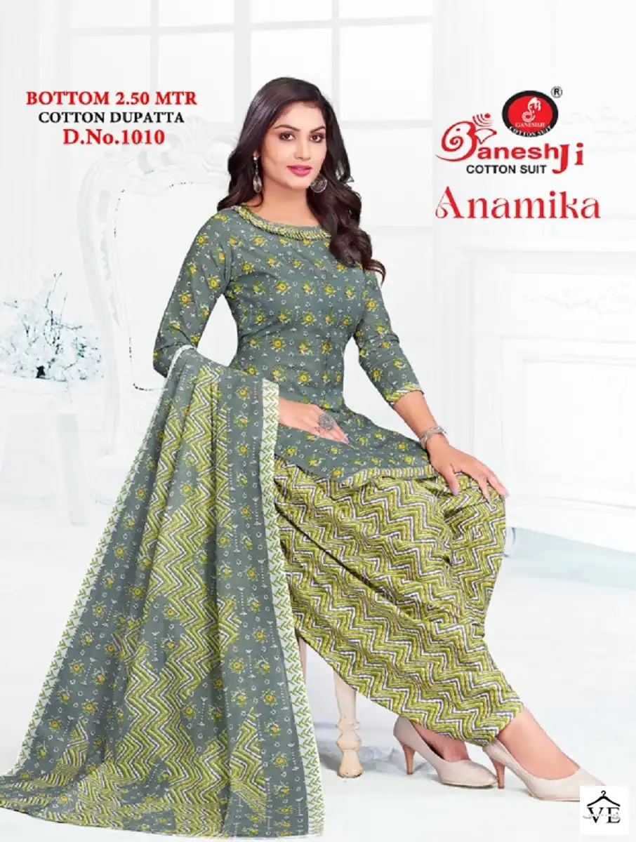 Ganeshji Anamika Patiyala Vol 1 Cotton Wholesale Salwar Suit Catalog — Wholesale Salwar Suits, MPA wholesale from Surat - Gallery Image 10