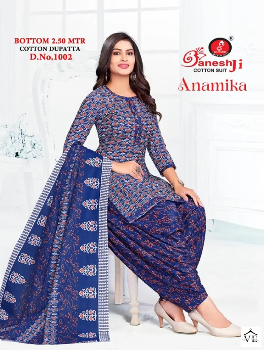 Ganeshji Anamika Patiyala Vol 1 Cotton Wholesale Salwar Suit Catalog — Wholesale Salwar Suits, MPA wholesale from Surat - Gallery Image 3