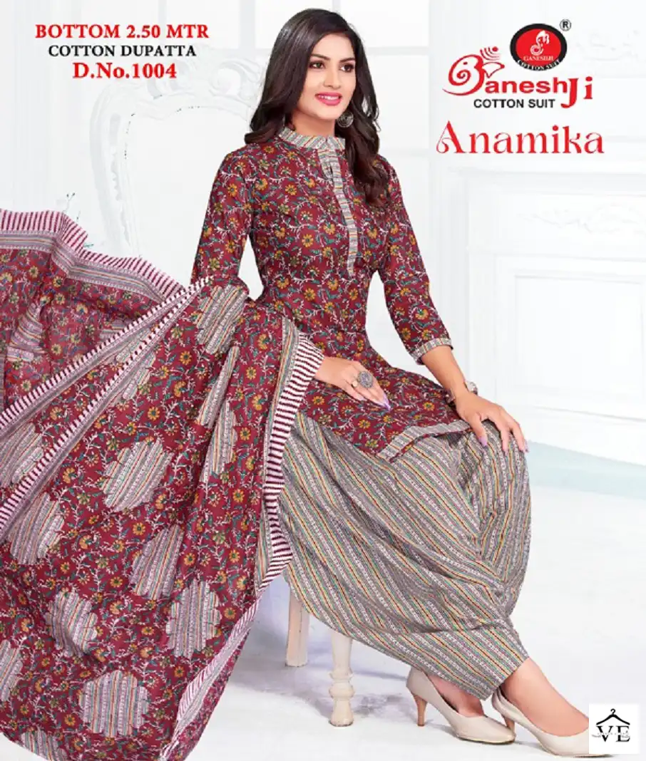 Ganeshji Anamika Patiyala Vol 1 Cotton Wholesale Salwar Suit Catalog — Wholesale Salwar Suits, MPA wholesale from Surat — view 1