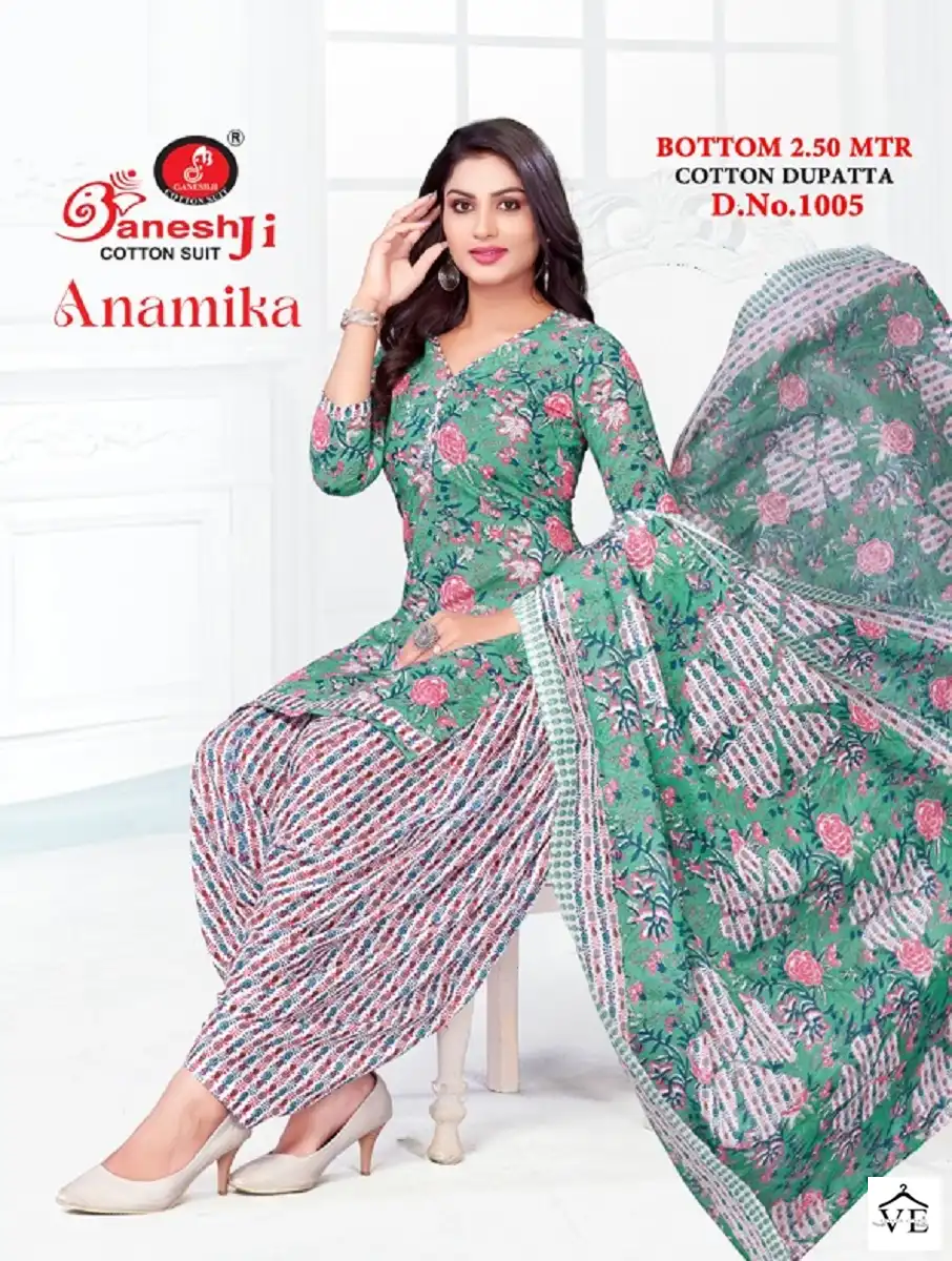 Ganeshji Anamika Patiyala Vol 1 Cotton Wholesale Salwar Suit Catalog — Wholesale Salwar Suits, MPA wholesale from Surat - Gallery Image 5