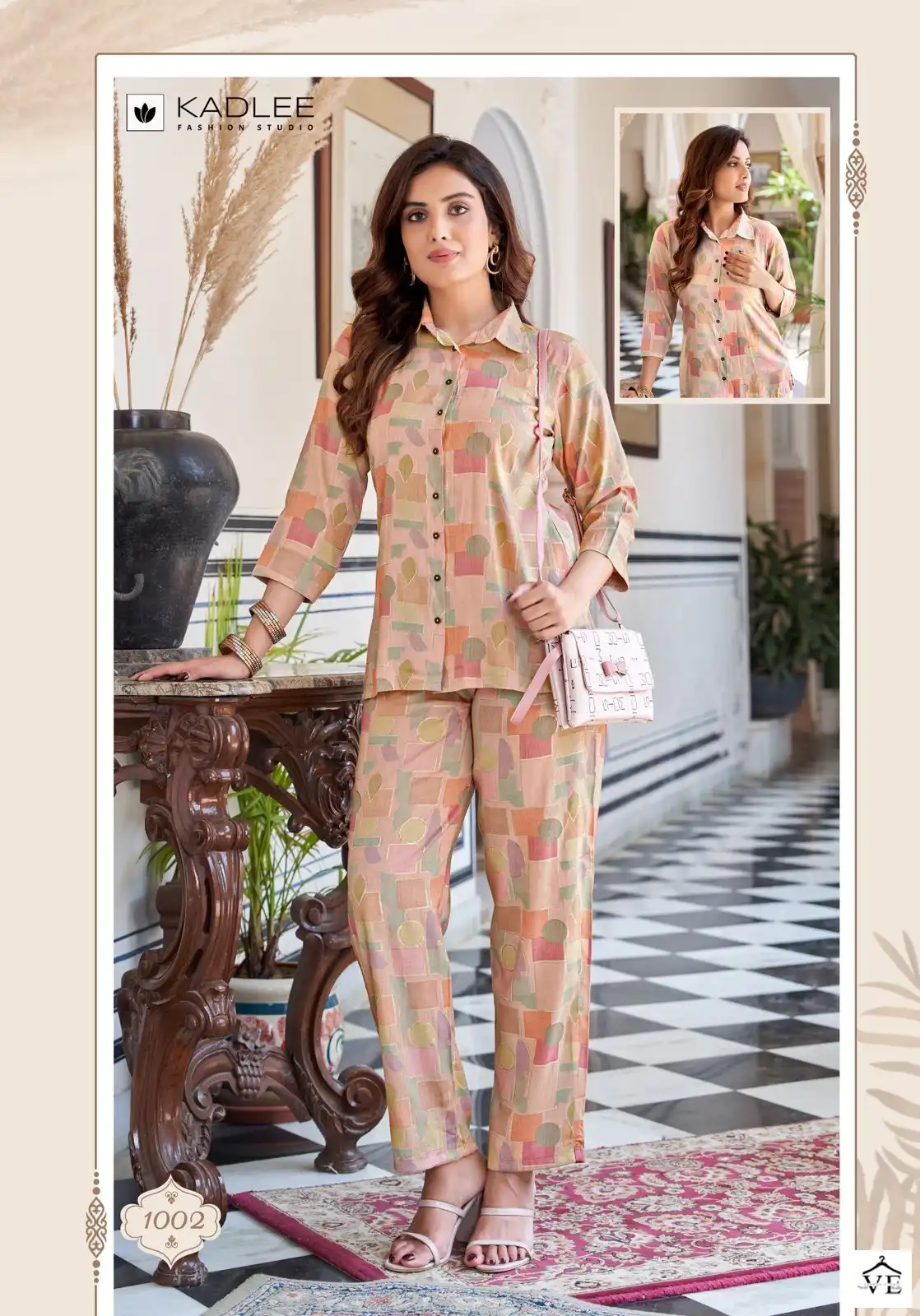 Kadlee Glory Viscose Slub Wholesale Kurti With Pant Co-Ord Set Catalog — Wholesale Kurtis, Kadlee Fashion Studio wholesale from Surat - Gallery Image 4