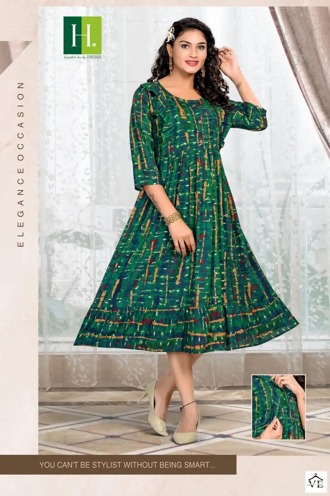 Hirwa Good News Heavy Rayon Wholesale Long Kurtis Catalog — Wholesale Kurtis, MPA wholesale from Surat - Gallery Image 6