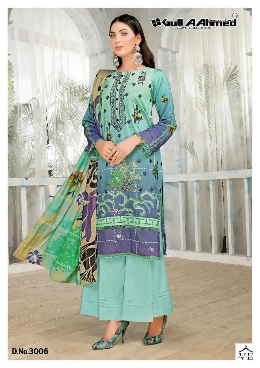 Gull Aahmed Minhal Vol 3 Cotton Wholesale Pakistani Salwar Suit Catalog — Wholesale Salwar Suits, MPA wholesale from Surat — view 6