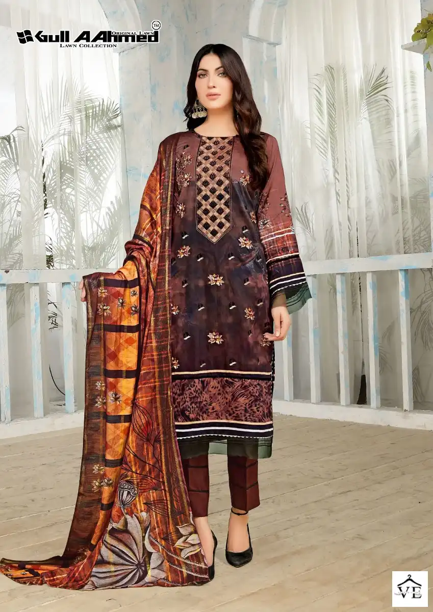 Gull Aahmed Minhal Vol 3 Cotton Wholesale Pakistani Salwar Suit Catalog — Wholesale Salwar Suits, MPA wholesale from Surat — view 4