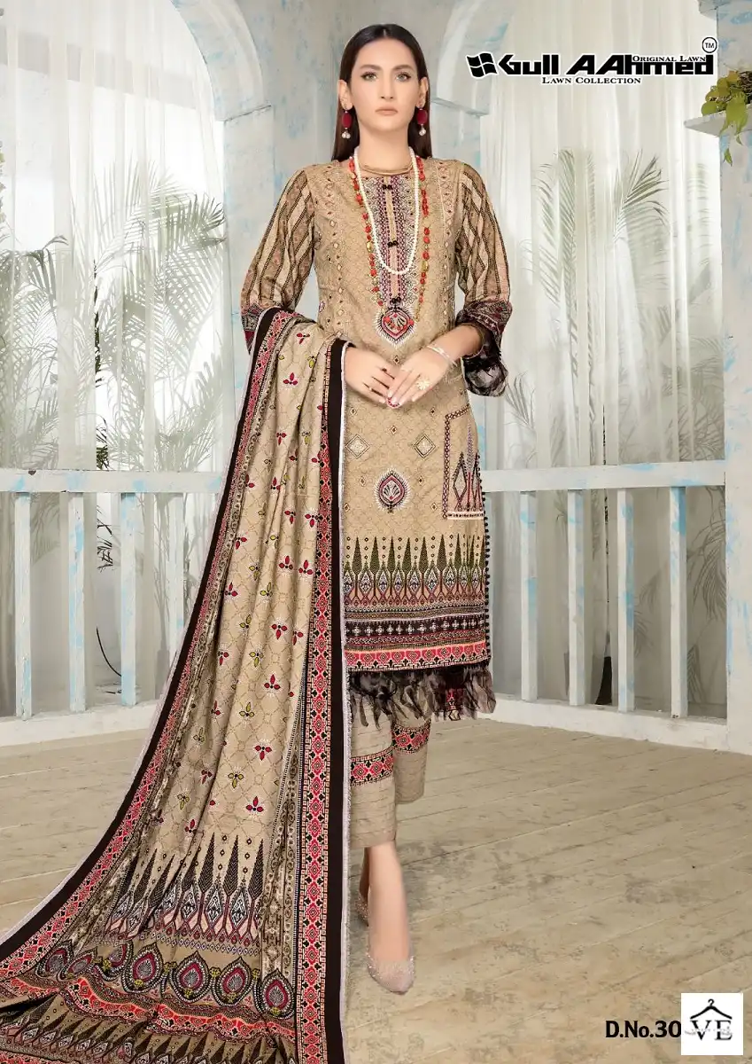 Gull Aahmed Minhal Vol 3 Cotton Wholesale Pakistani Salwar Suit Catalog — Wholesale Salwar Suits, MPA wholesale from Surat — view 5
