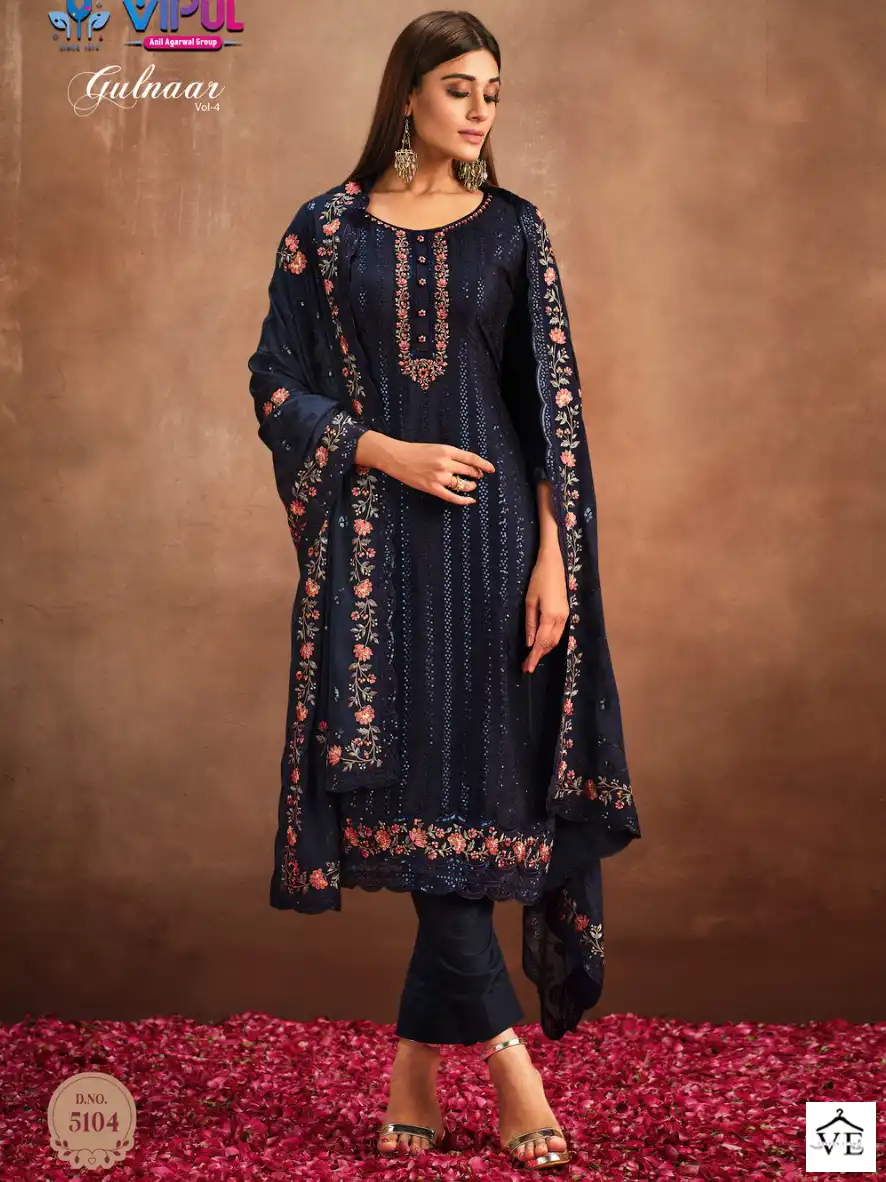 Vipul Gulnar 4 Chinnon Wholesale Designer Salwar Suit Catalog — Wholesale Salwar Suits, MPA wholesale from Surat — view 1